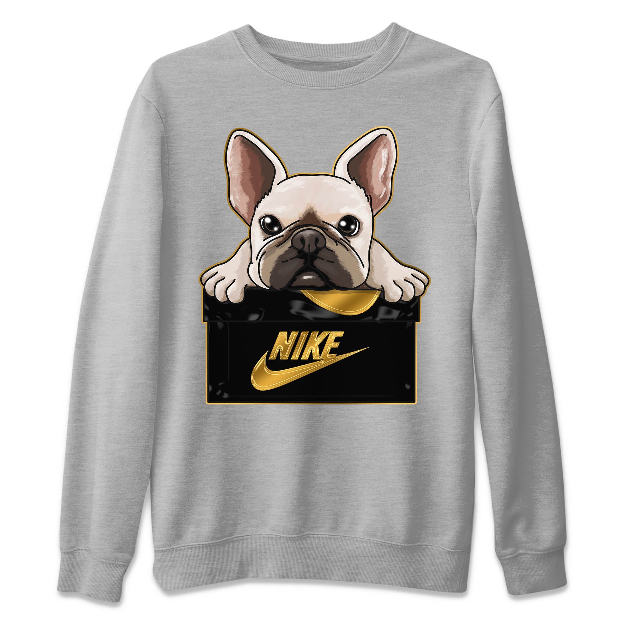 Jordan 12 Black Taxi Sneaker Matching T-Shirt French Bulldog Sneaker Tees Jordan 12 Black Taxi Sneaker Release Tees Crew Neck Tees