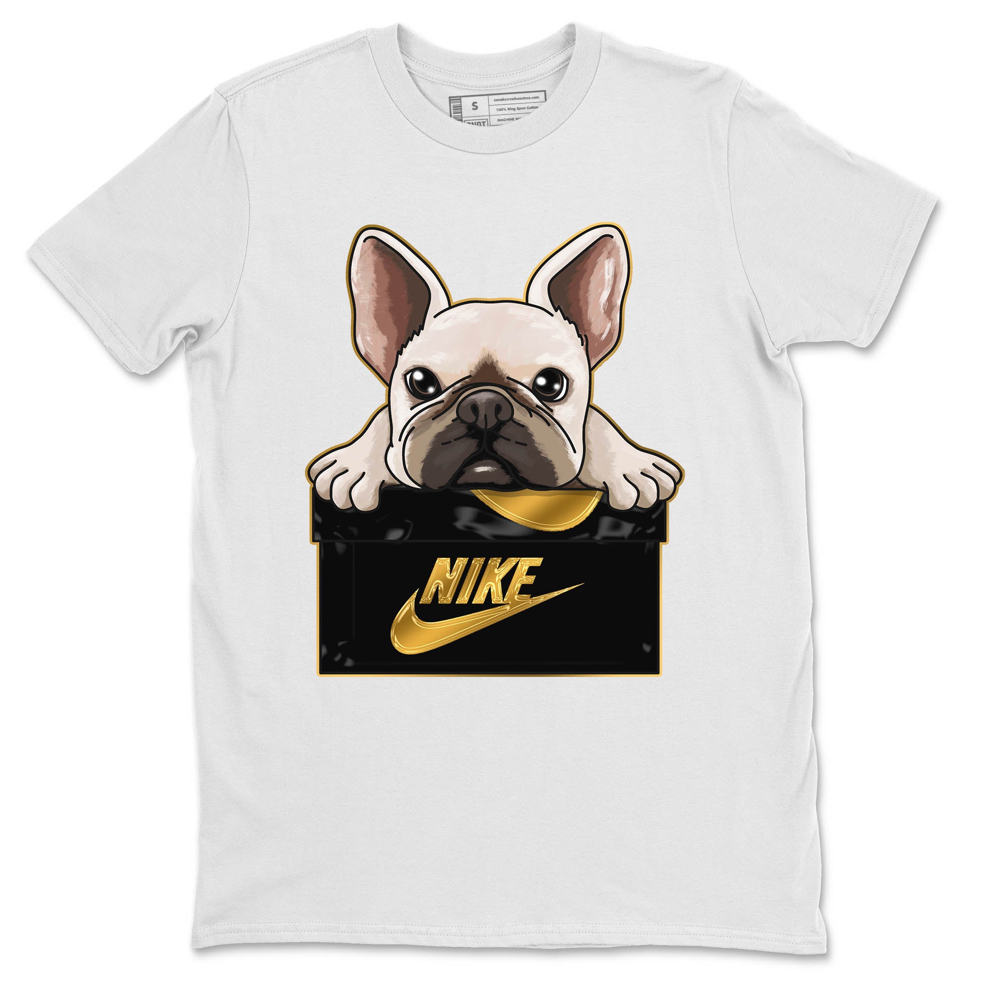 Jordan 12 Black Taxi Sneaker Matching T-Shirt French Bulldog Sneaker Tees Jordan 12 Black Taxi Sneaker Release Tees Crew Neck Tees