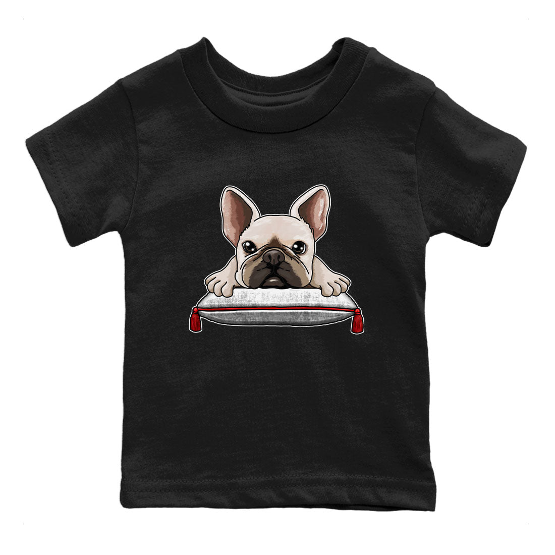 Jordan 12 Retro Cherry shirt to match jordans Varsity Red French Bulldog special sneaker matching tees 12s Cherry Drip Gear Zone Baby Toddler Black 2 T-Shirt