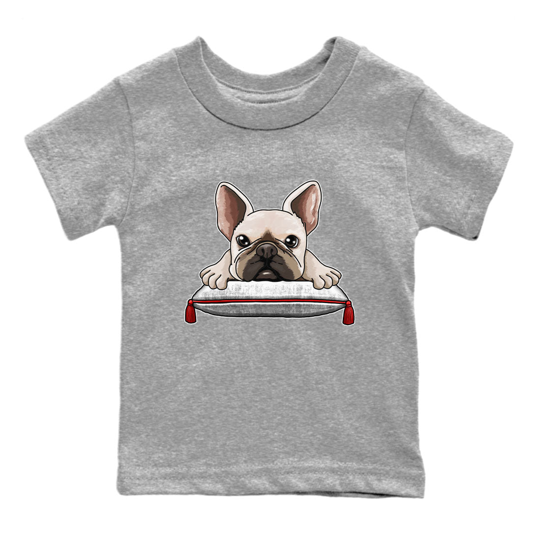 Jordan 12 Retro Cherry shirt to match jordans Varsity Red French Bulldog special sneaker matching tees 12s Cherry Drip Gear Zone Baby Toddler Heather Grey 2 T-Shirt