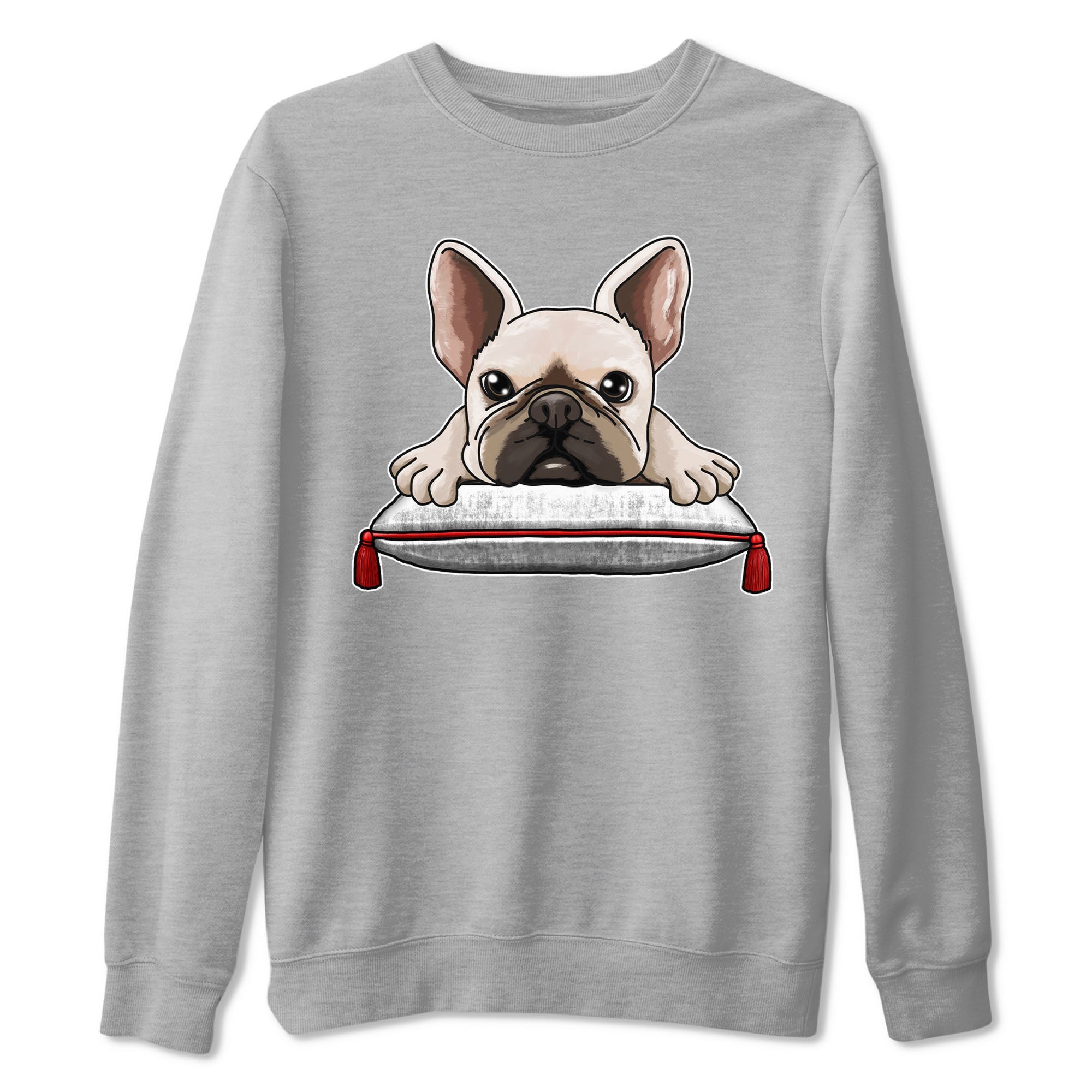 Jordan 12 Retro Cherry shirt to match jordans Varsity Red French Bulldog special sneaker matching tees 12s Cherry Drip Gear Zone Unisex Heather Grey 2 T-Shirt