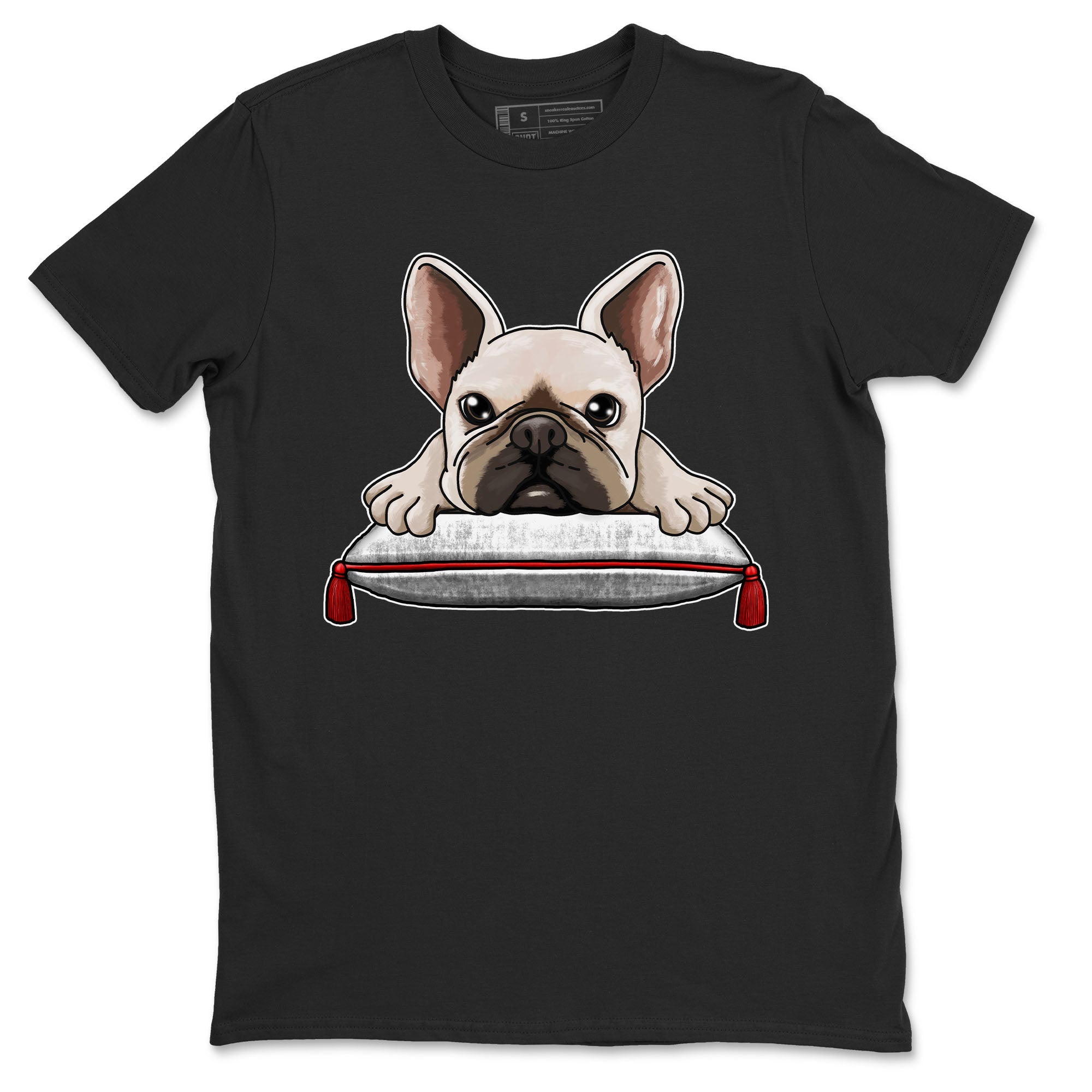 Jordan 12 Retro Cherry shirt to match jordans Varsity Red French Bulldog special sneaker matching tees 12s Cherry Drip Gear Zone Unisex Black 2 T-Shirt