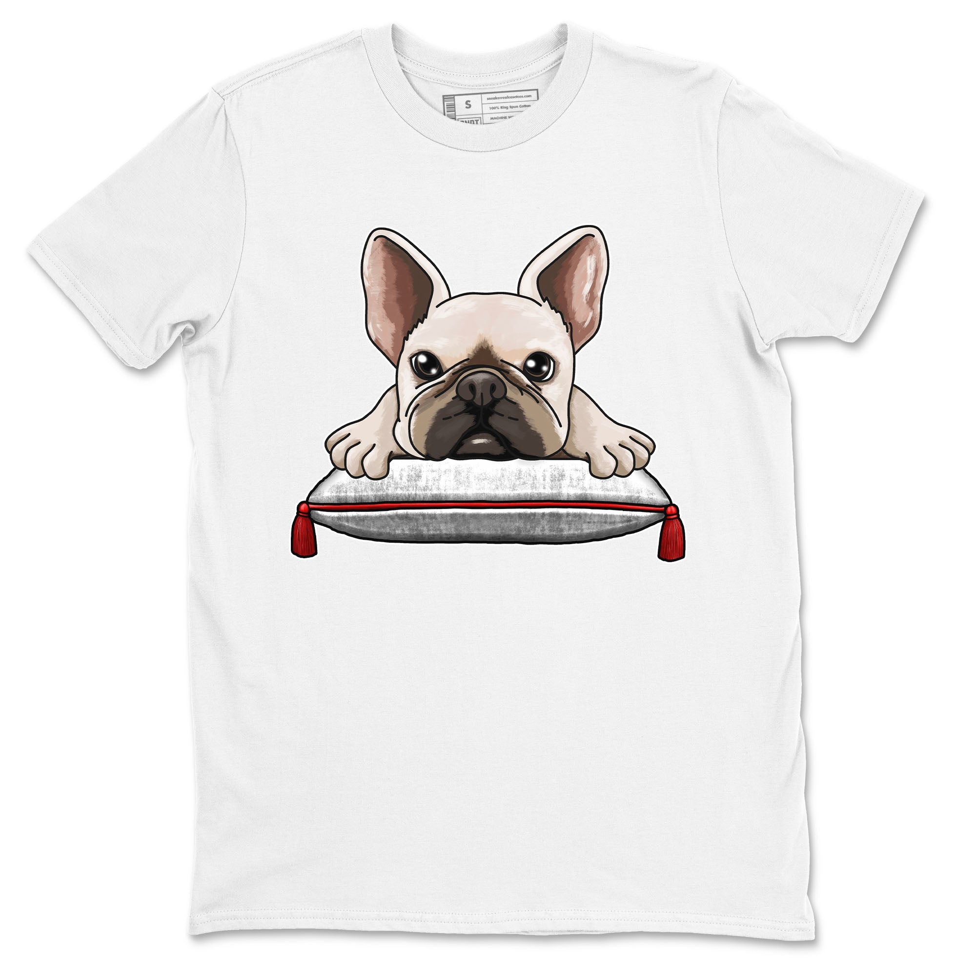 Jordan 12 Retro Cherry shirt to match jordans Varsity Red French Bulldog special sneaker matching tees 12s Cherry Drip Gear Zone Unisex White 2 T-Shirt