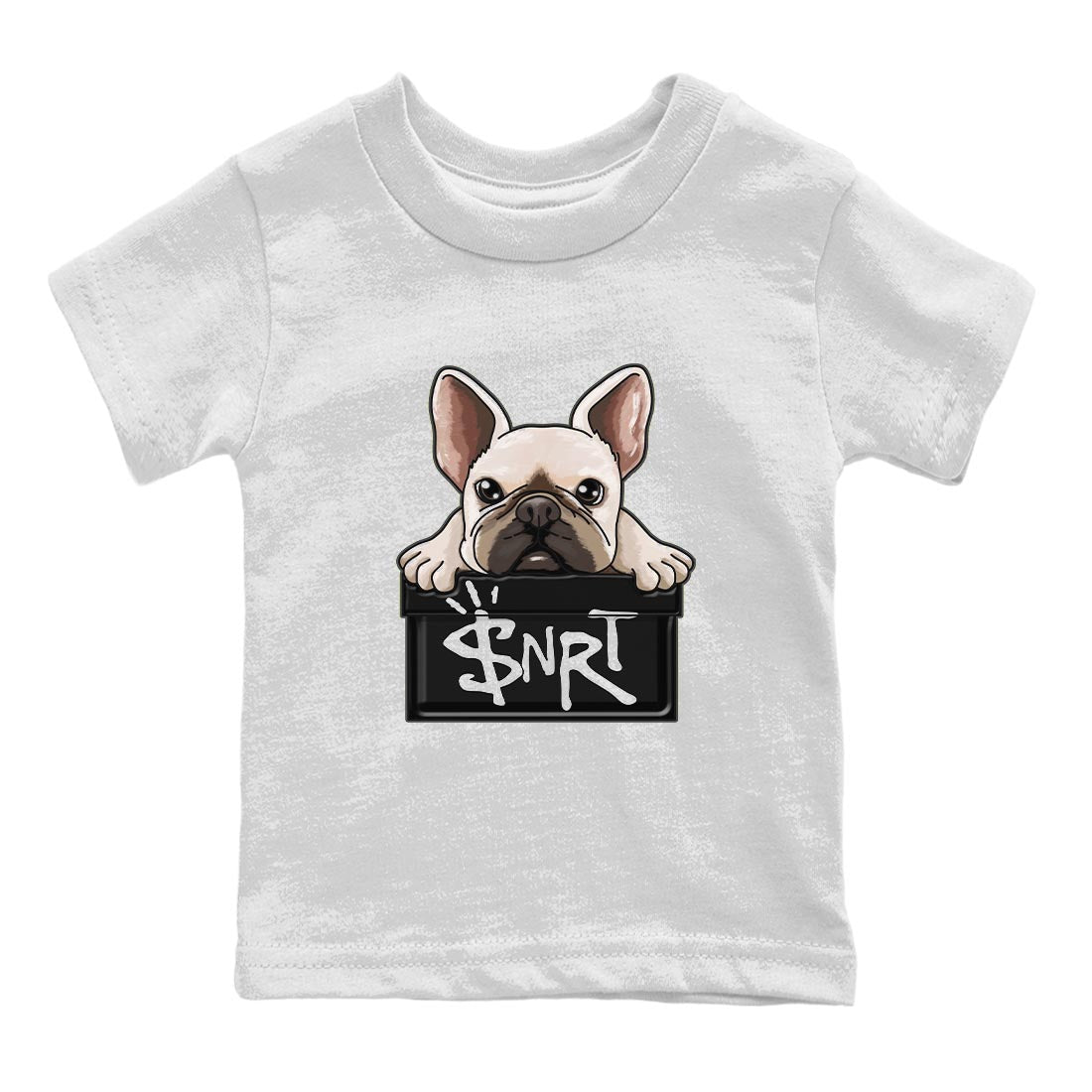 Air Jordan 13 Black Flint Sneaker Match Tees French Bulldog Streetwear Sneaker Shirt AJ 13s Black Flint Sneaker Release Tees Kids Shirts White 2