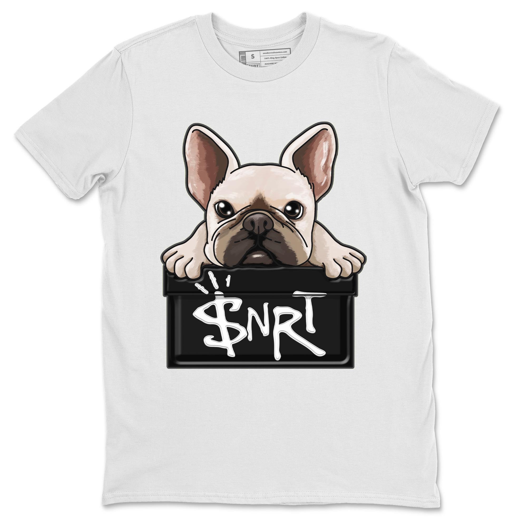 Air Jordan 13 Black Flint Sneaker Match Tees French Bulldog Streetwear Sneaker Shirt AJ 13s Black Flint Sneaker Release Tees Unisex Shirts White 2