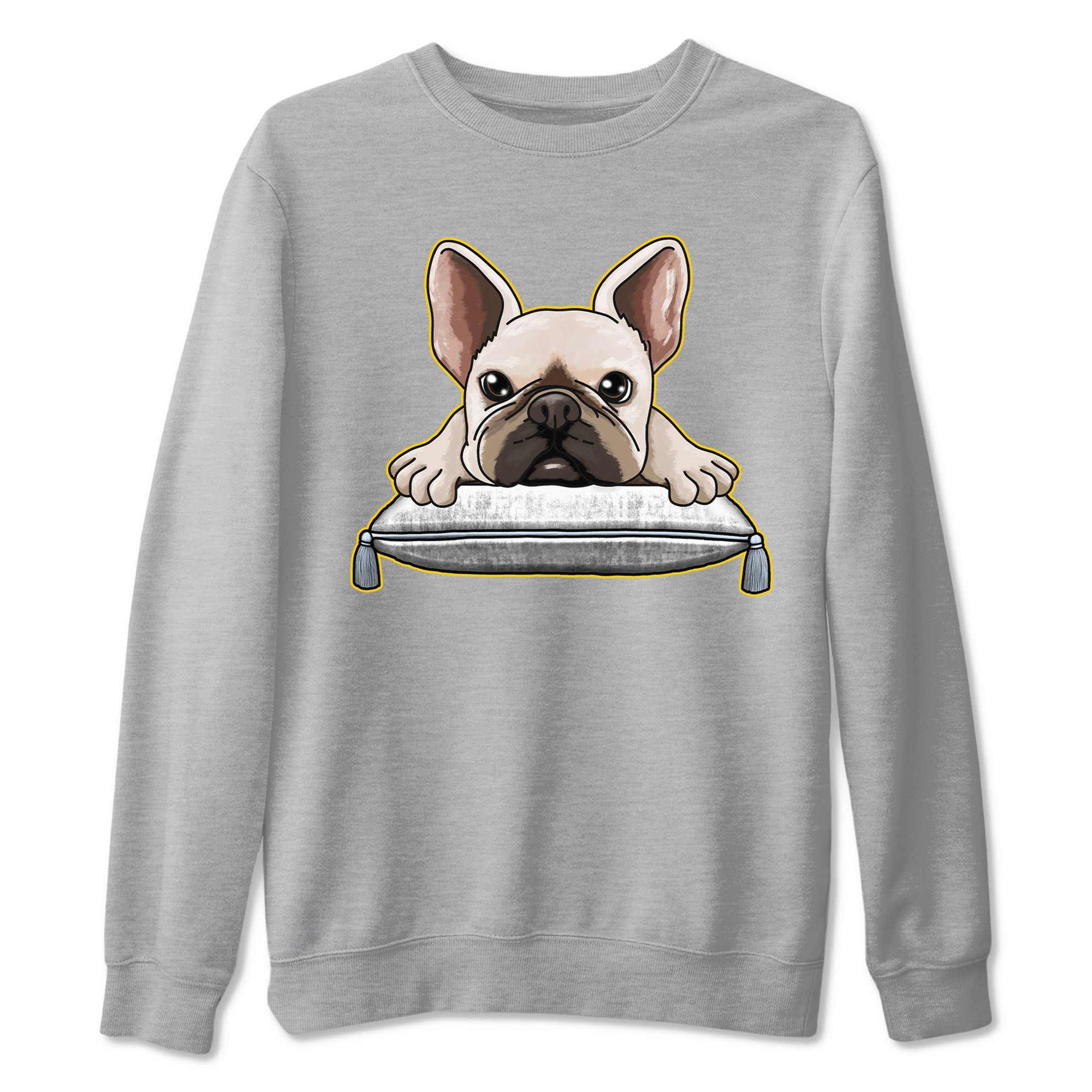 13s Blue Grey shirt to match jordans French Bulldog sneaker tees Air Jordan 13 Blue Grey Drip Gear Zone unisex cotton Heather Grey 2 crew neck shirt