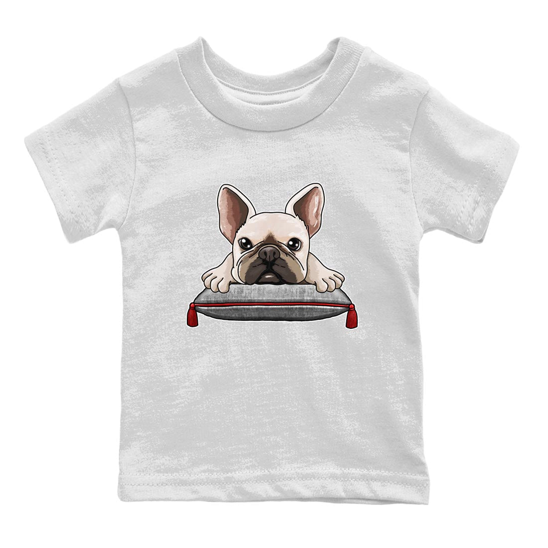AJ13 Wolf Grey Sneaker Match Tees French Bulldog Streetwear Sneaker Shirt Air Jordan 13 Wolf Grey Drip Gear Zone Sneaker Matching Clothing Kids Shirts White 2
