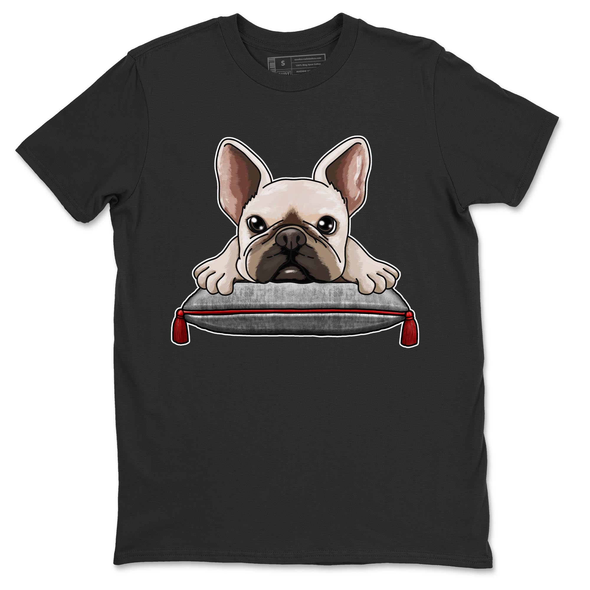 AJ13 Wolf Grey Sneaker Match Tees French Bulldog Streetwear Sneaker Shirt Air Jordan 13 Wolf Grey Drip Gear Zone Sneaker Matching Clothing Unisex Shirts Black 2