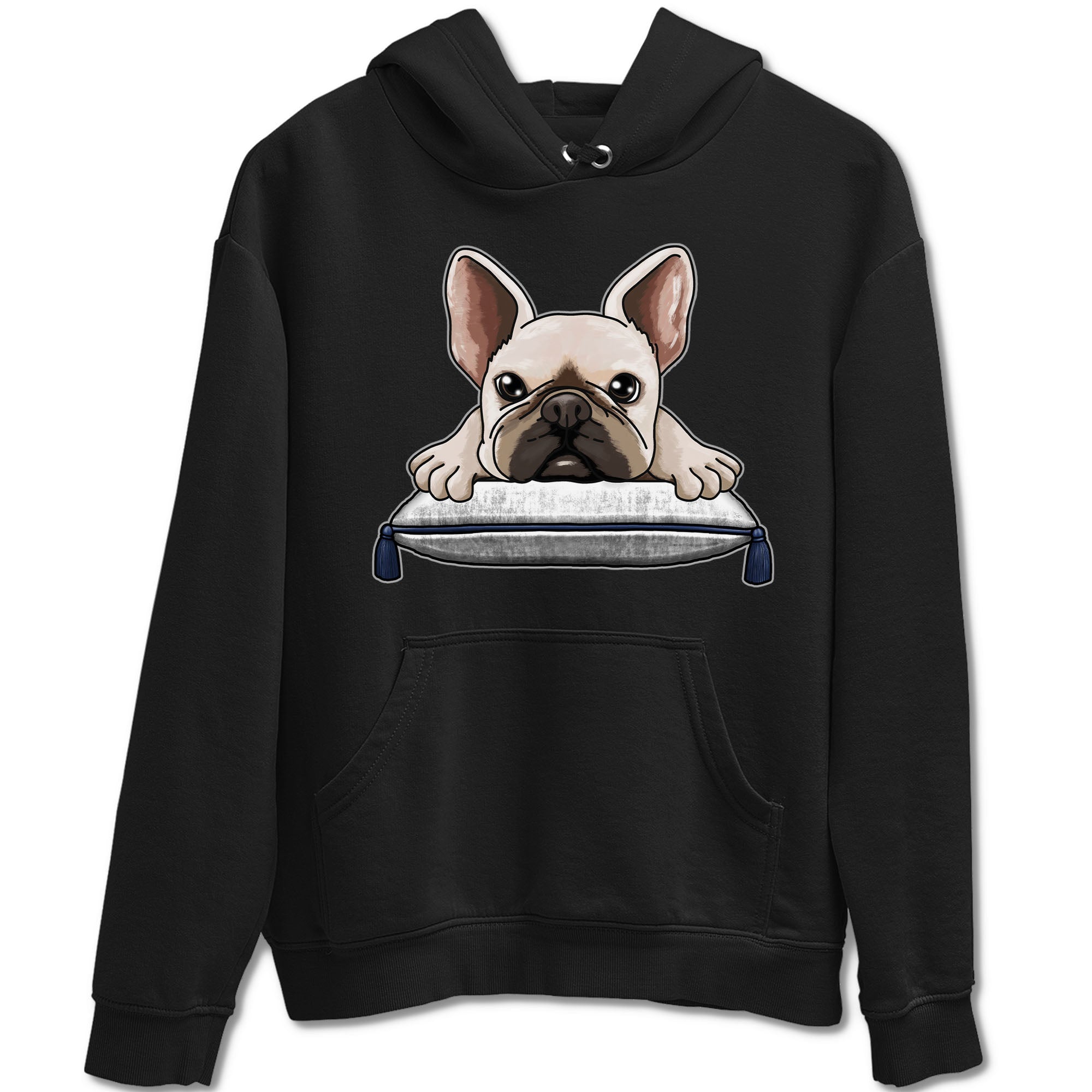 Air Jordan 3 Retro Midnight Navy shirt to match jordans French Bulldog sneaker shirt 3s Midnight Navy Drip Gear Zone unisex crew neck cotton Black 2 crew neck shirt