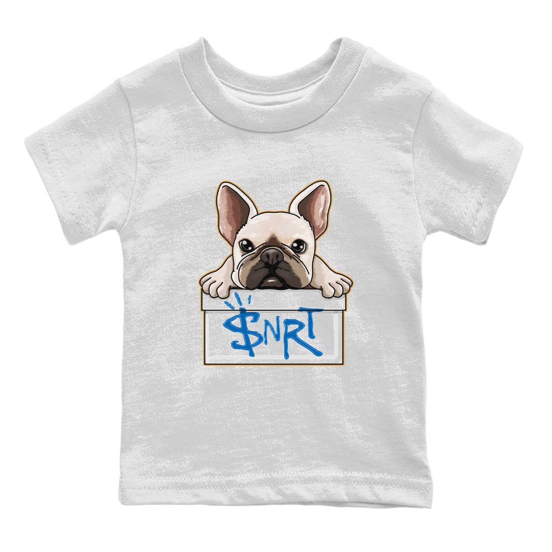 Air Jordan 3 Wizards Sneaker Match Tees French Bulldog Streetwear Sneaker Shirt Air Jordan 3 Wizards Sneaker Release Tees Kids Shirts White 2