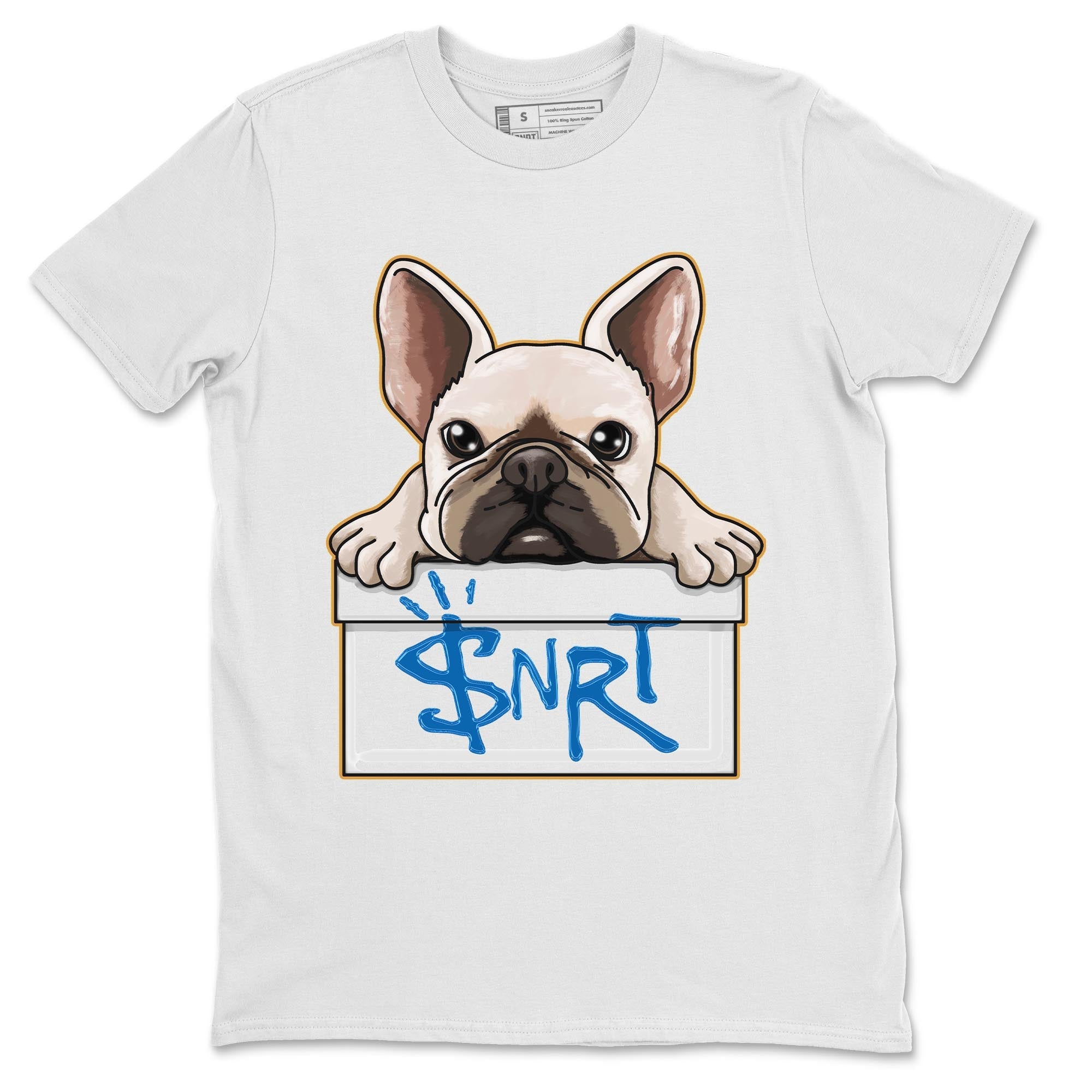 Air Jordan 3 Wizards Sneaker Match Tees French Bulldog Streetwear Sneaker Shirt Air Jordan 3 Wizards Sneaker Release Tees Unisex Shirts White 2