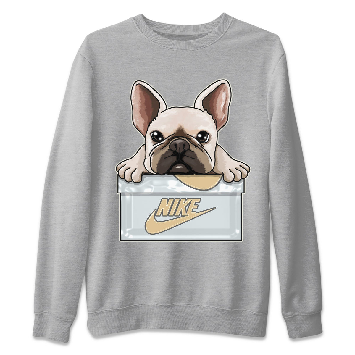 Jordan 4 Craft Sneaker Matching T-Shirt French Bulldog Sneaker Tees Jordan 4 Craft Sneaker Release Tees Crew Neck Tees