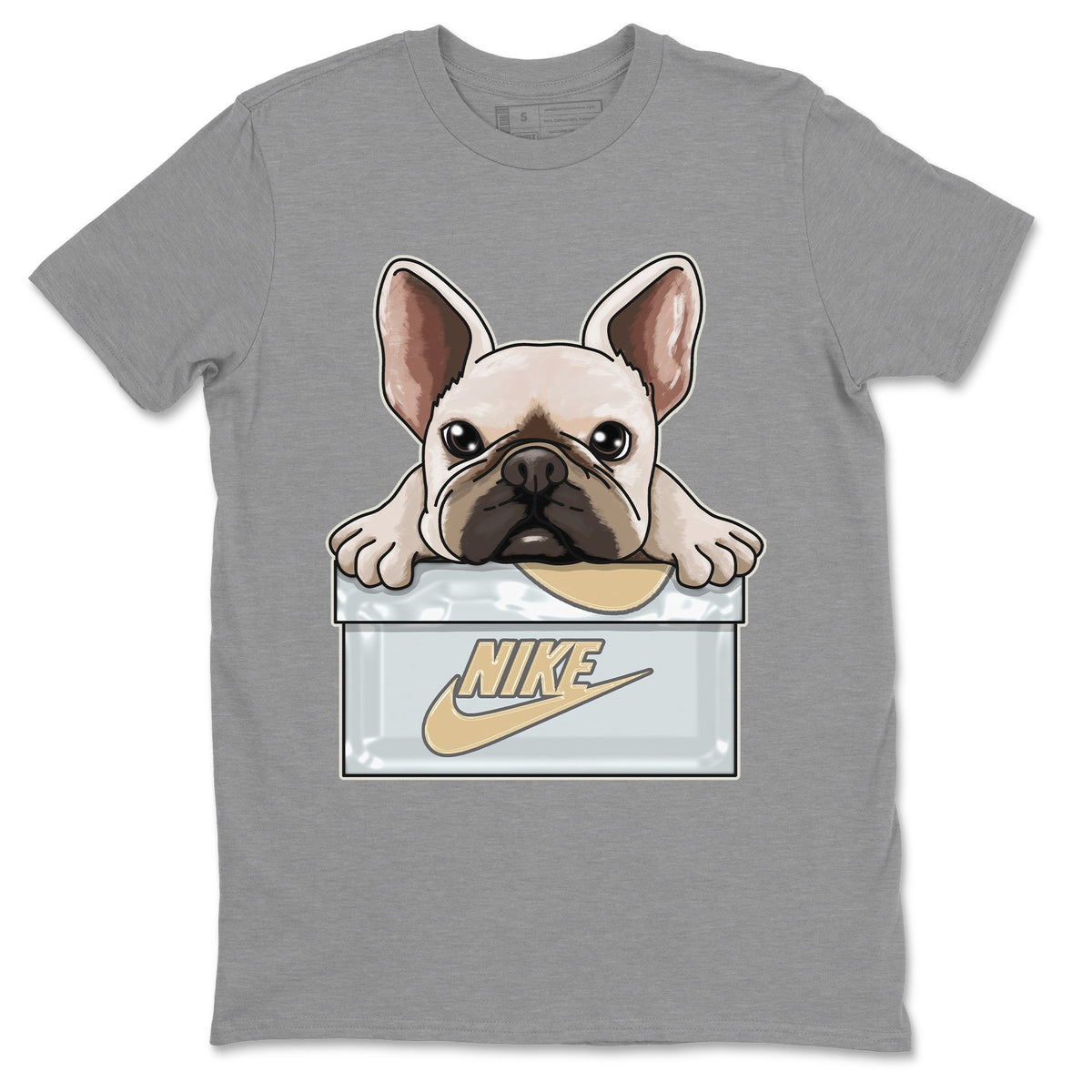 Jordan 4 Craft Sneaker Matching T-Shirt French Bulldog Sneaker Tees Jordan 4 Craft Sneaker Release Tees Crew Neck Tees
