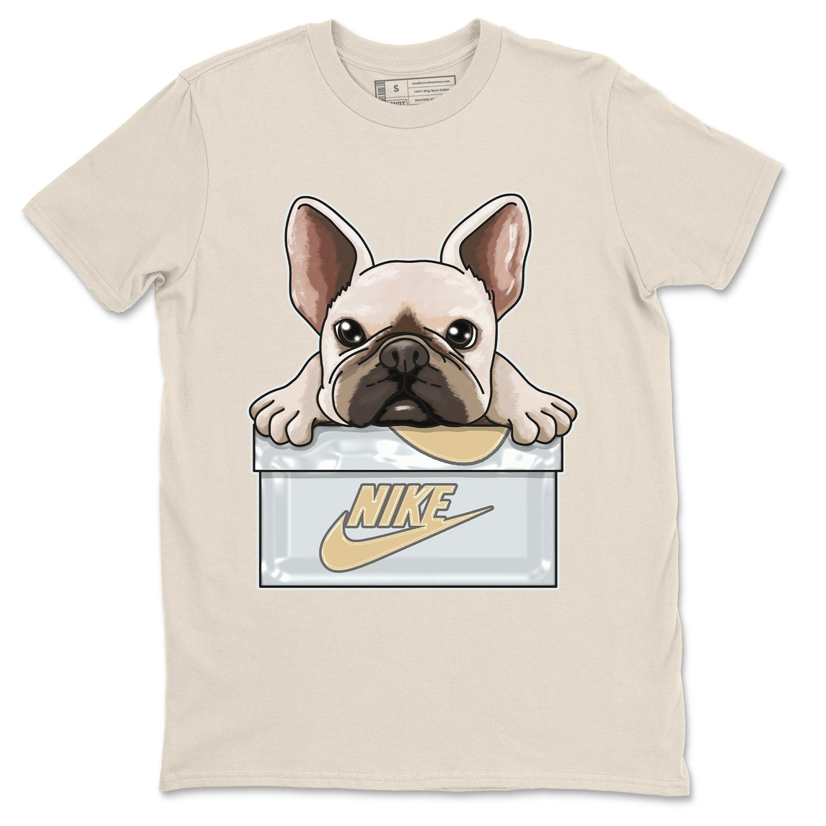 Jordan 4 Craft Sneaker Matching T-Shirt French Bulldog Sneaker Tees Jordan 4 Craft Sneaker Release Tees Crew Neck Tees