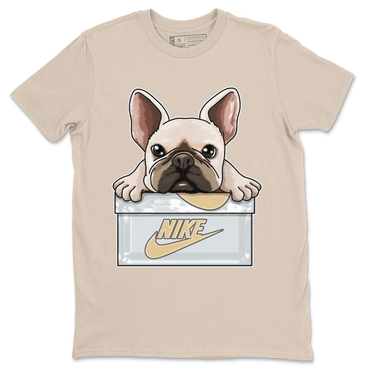 Jordan 4 Craft Sneaker Matching T-Shirt French Bulldog Sneaker Tees Jordan 4 Craft Sneaker Release Tees Crew Neck Tees