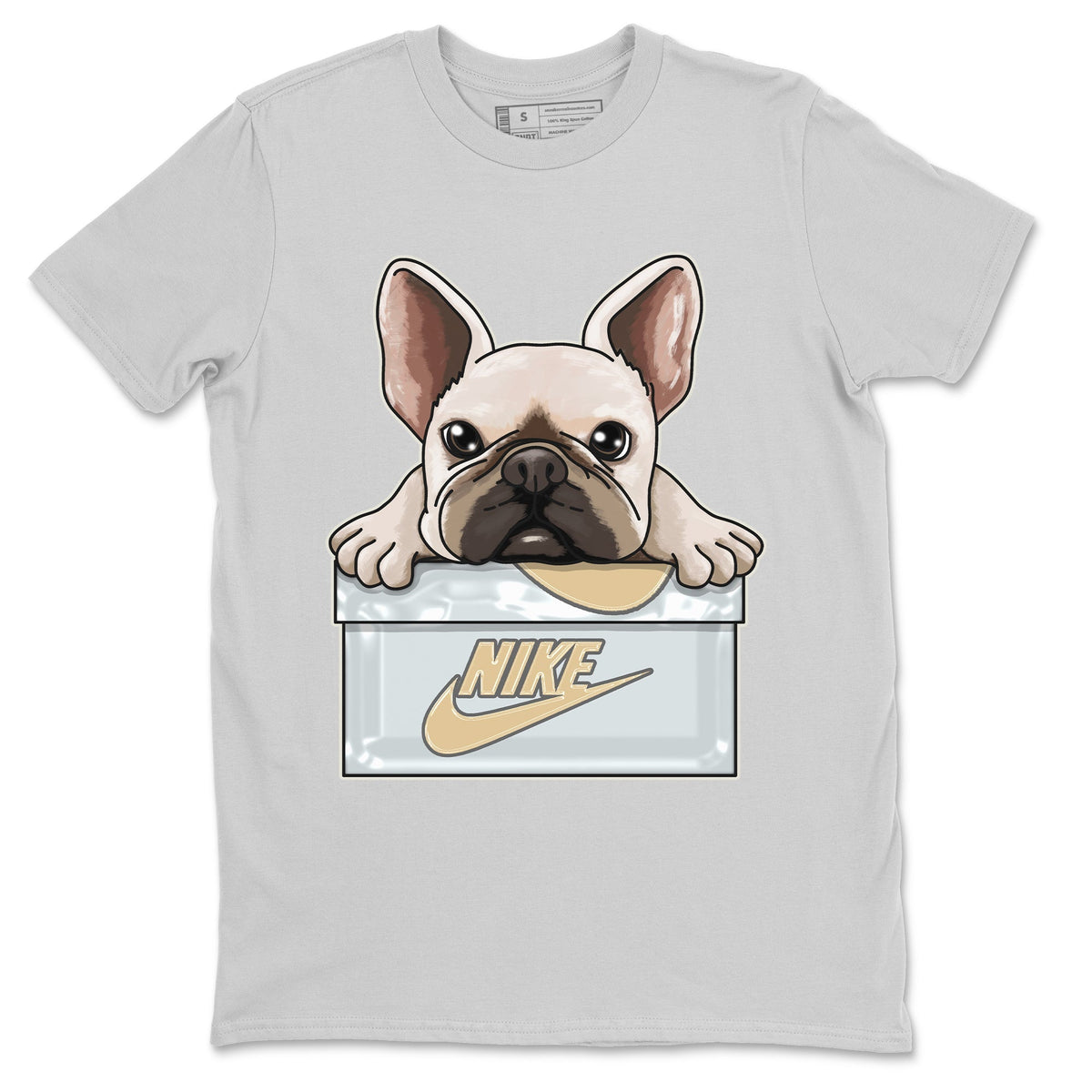 Jordan 4 Craft Sneaker Matching T-Shirt French Bulldog Sneaker Tees Jordan 4 Craft Sneaker Release Tees Crew Neck Tees