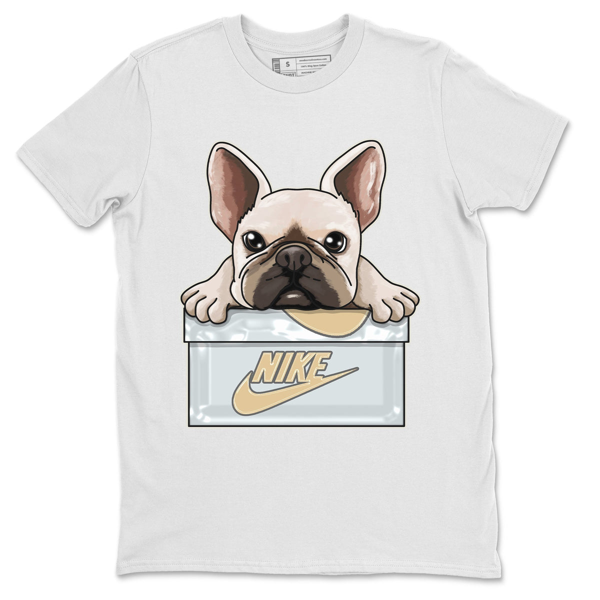 Jordan 4 Craft Sneaker Matching T-Shirt French Bulldog Sneaker Tees Jordan 4 Craft Sneaker Release Tees Crew Neck Tees