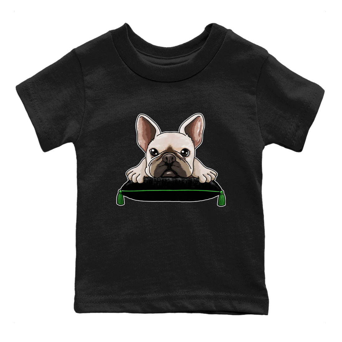 5s Lucky Green shirt to match jordans French Bulldog sneaker tees Air Jordan 5 Lucky Green Drip Gear Zone baby toddler Black 2 cotton Shirt