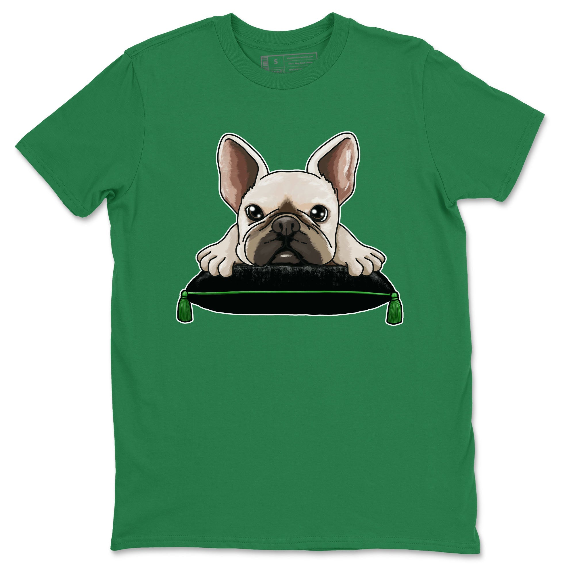5s Lucky Green shirt to match jordans French Bulldog sneaker tees Air Jordan 5 Lucky Green Drip Gear Zone unisex cotton Kelly Green 2 crew neck shirt