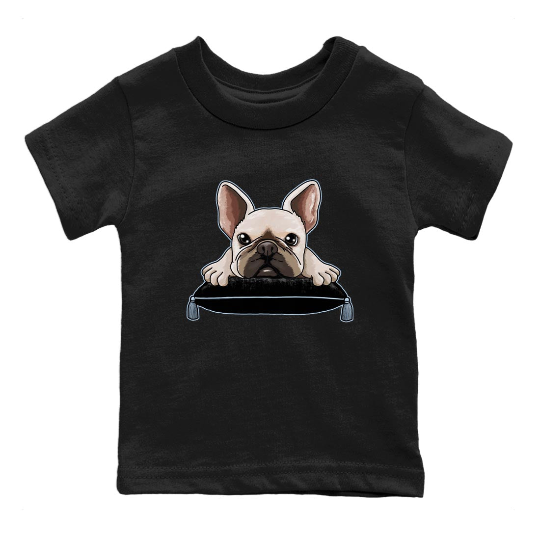 Air Jordan 7 Chambray shirt to match jordans French Bulldog Streetwear Sneaker Shirt AJ7 Chambray Drip Gear Zone Sneaker Matching Clothing Baby Toddler Black 2 T-Shirt