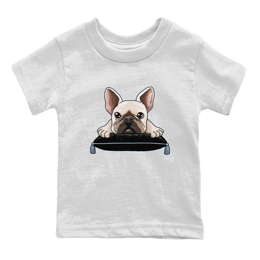 Air Jordan 7 Chambray shirt to match jordans French Bulldog Streetwear Sneaker Shirt AJ7 Chambray Drip Gear Zone Sneaker Matching Clothing Baby Toddler White 2 T-Shirt