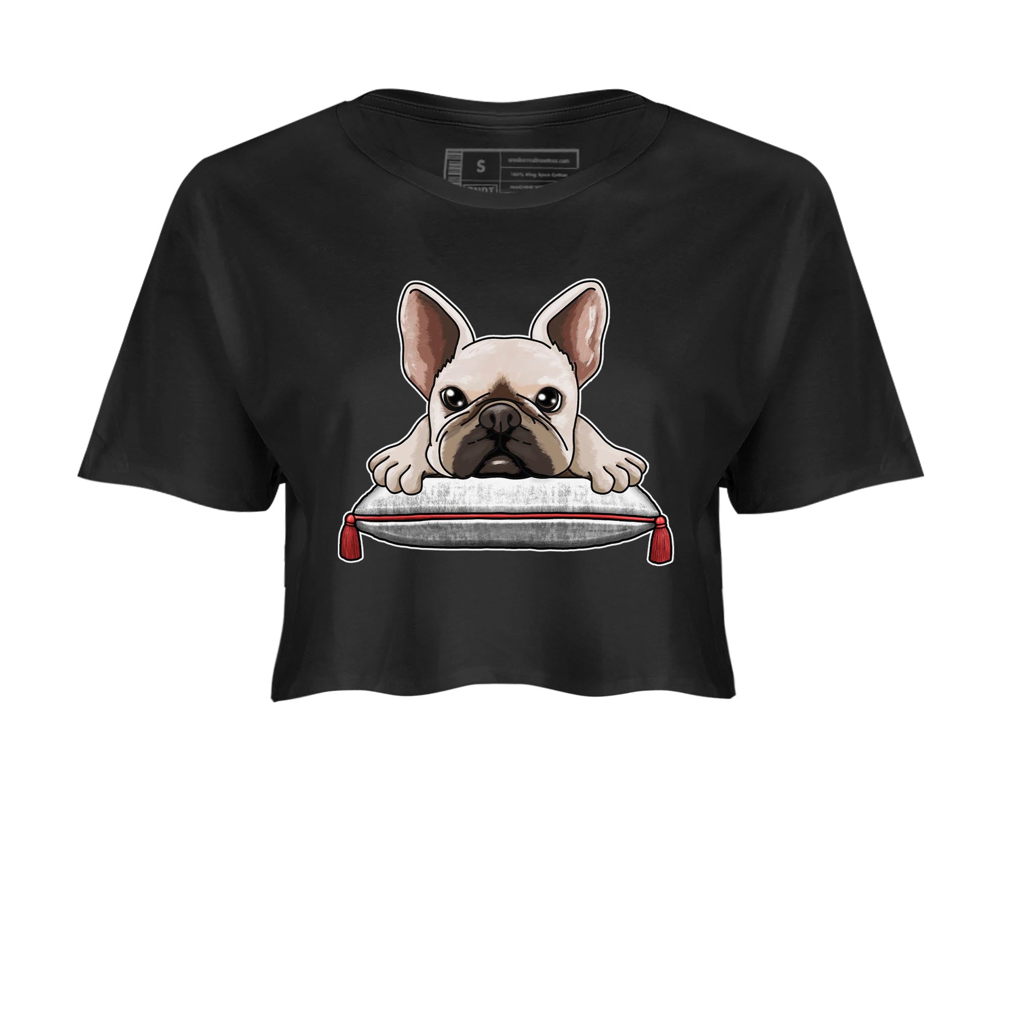 Air Jordan 7 White Infrared shirt to match jordans French Bulldog Streetwear Sneaker Shirt White Infrared 7s Drip Gear Zone Sneaker Matching Clothing Black 2 Crop T-Shirt