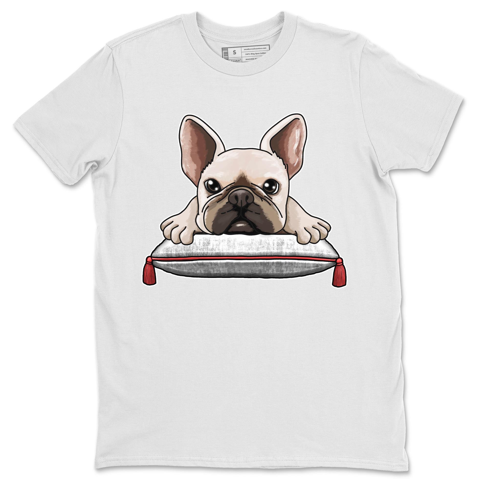 Air Jordan 7 White Infrared shirt to match jordans French Bulldog Streetwear Sneaker Shirt White Infrared 7s Drip Gear Zone Sneaker Matching Clothing Unisex White 2 T-Shirt