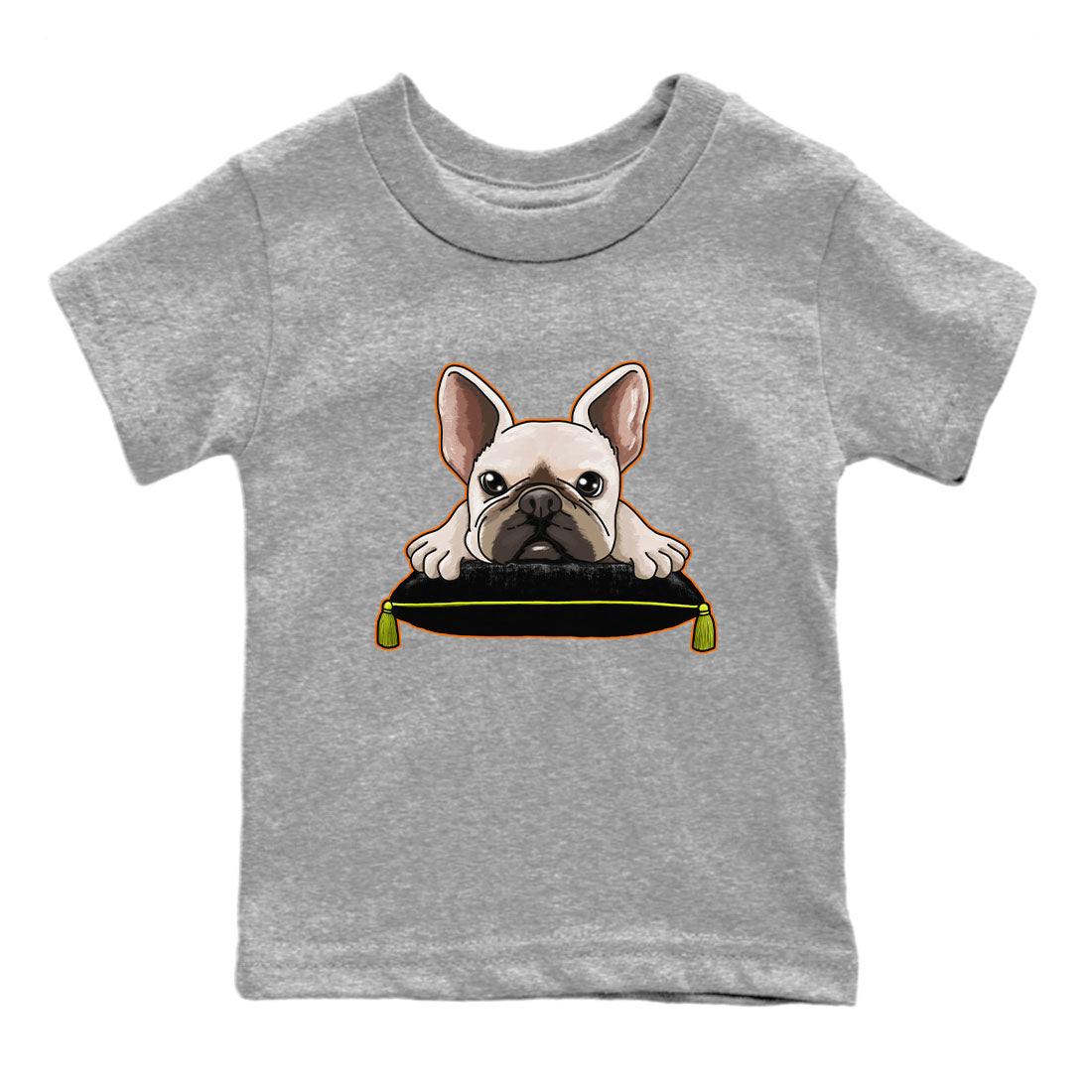 Dunk Halloween shirt to match jordans French Bulldog sneaker tees Dunk Mid Halloween Drip Gear Zone Sneaker Matching Clothing Brand Baby Toddler Heather Grey 2 T-Shirt