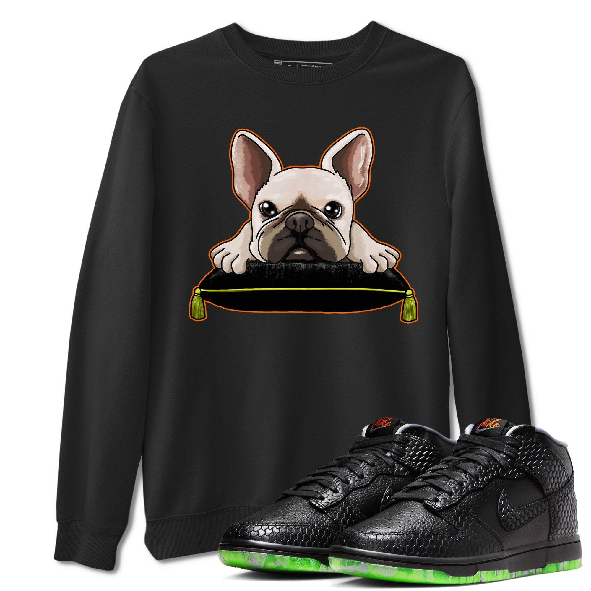 Dunk Halloween shirt to match jordans French Bulldog sneaker tees Dunk Mid Halloween Drip Gear Zone Sneaker Matching Clothing Brand Unisex Sneaker Tee Black 1 T-Shirt