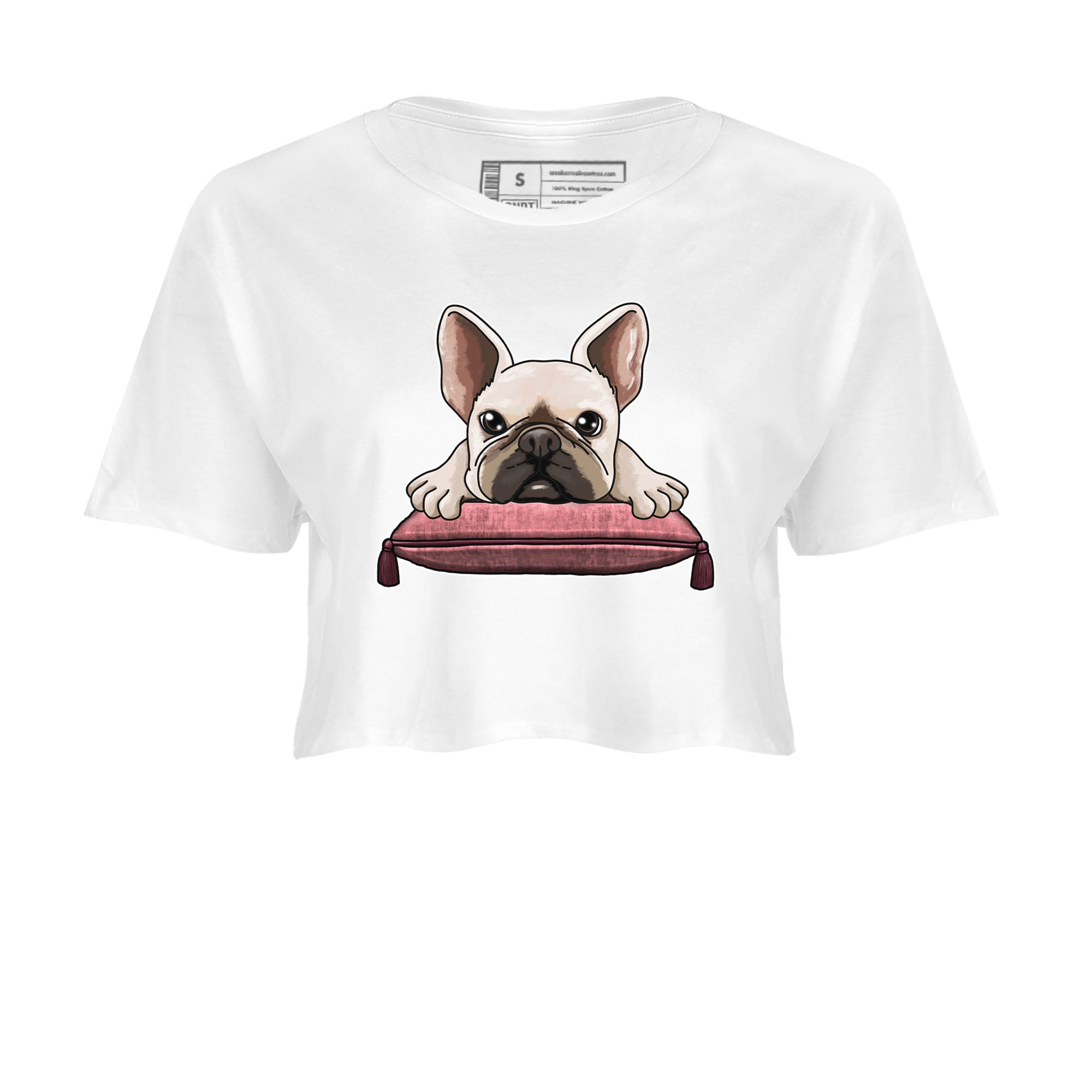 Dunk Valentine's Day shirt to match jordans French Bulldog sneaker tees Dunks Valentine's Day Drip Gear Zone White 2 crop length shirt