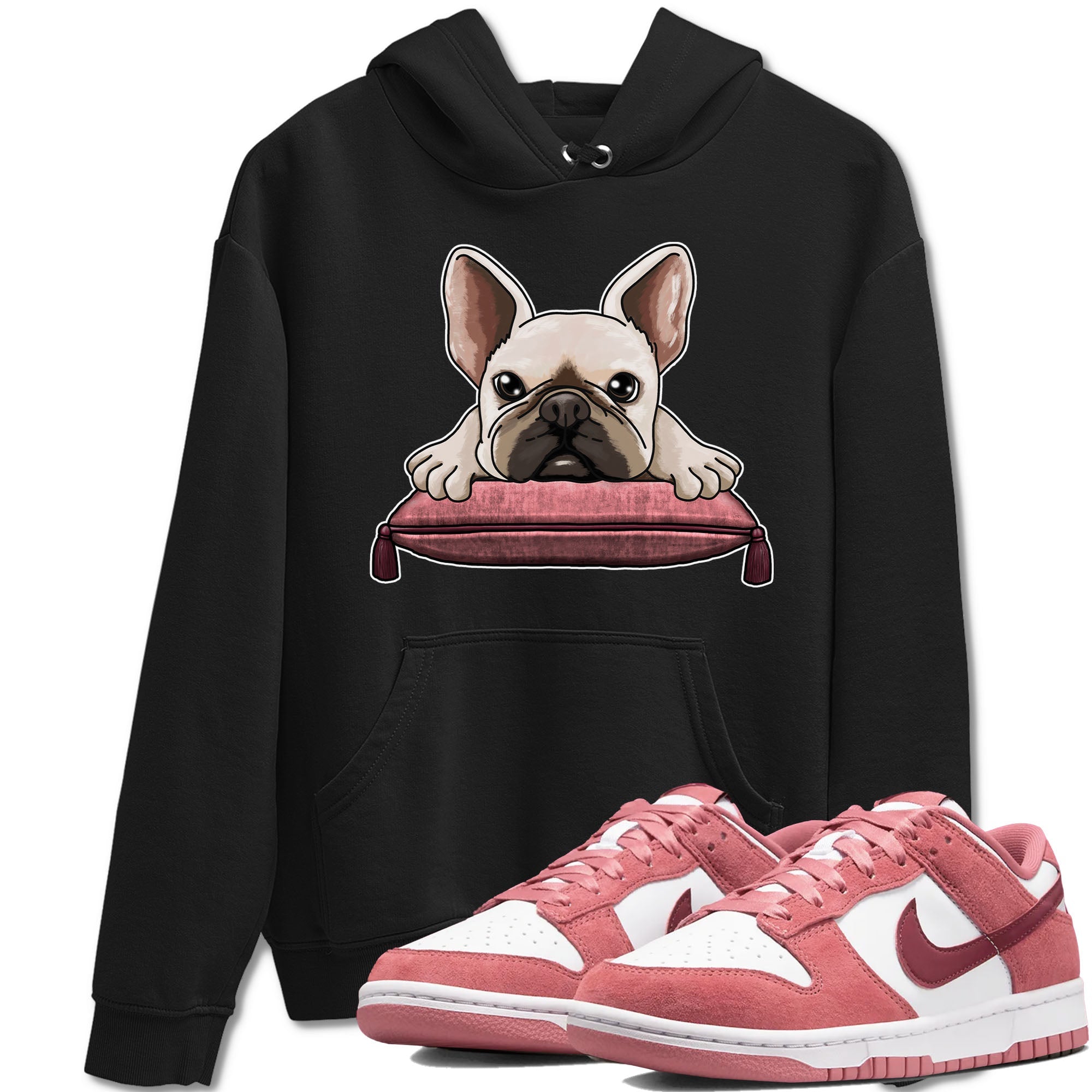 Dunk Valentine's Day shirt to match jordans French Bulldog sneaker tees Dunks Valentine's Day Drip Gear Zone unisex cotton Black 1 crew neck shirt