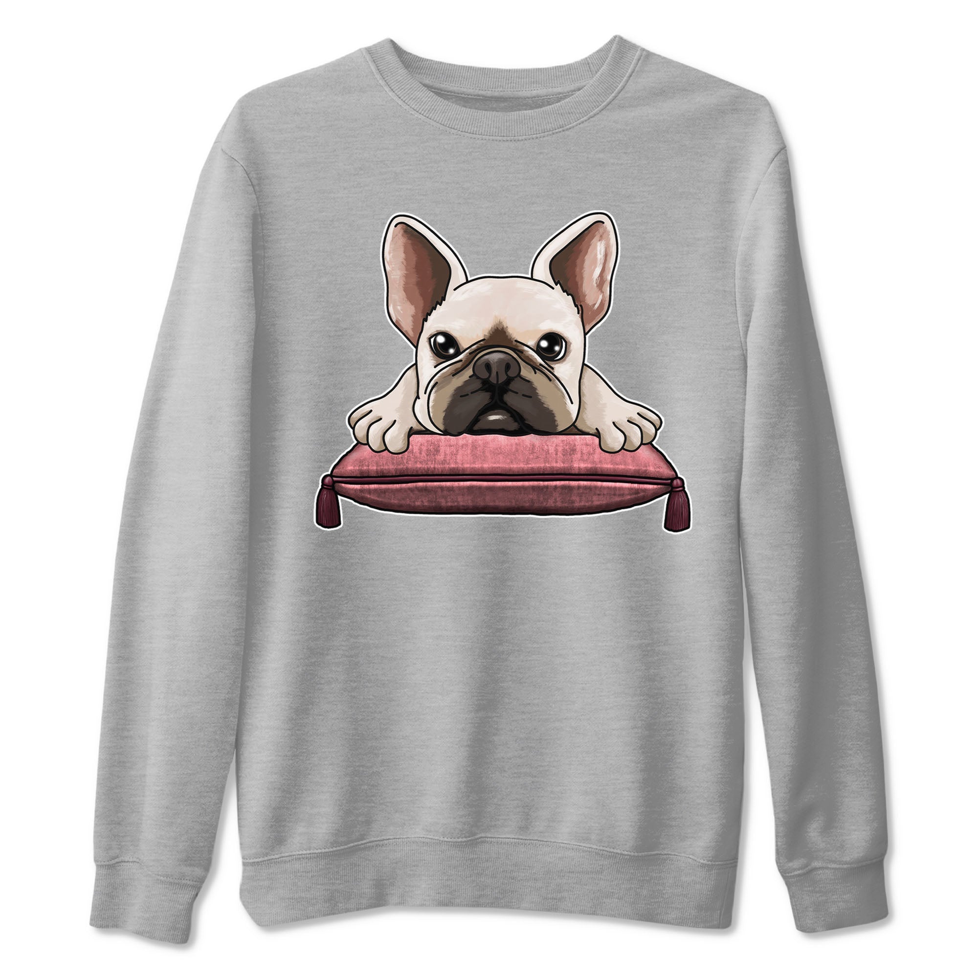 Dunk Valentine's Day shirt to match jordans French Bulldog sneaker tees Dunks Valentine's Day Drip Gear Zone unisex cotton Heather Grey 2 crew neck shirt