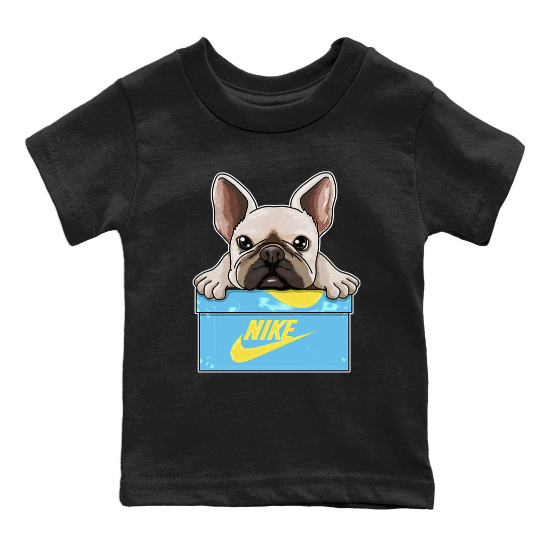 Nike Dunk High Blue Chill Shirt To Match Jordans French Bulldog Sneaker Tees Nike Dunk High Blue Chill Drip Gear Zone Sneaker Matching Clothing Kids Shirts
