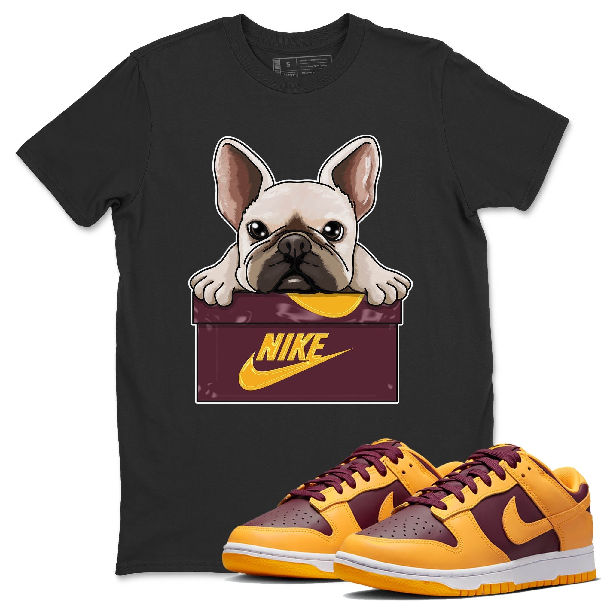 Nike Dunk Low Arizona State Shirt To Match Jordans French Bulldog Sneaker Tees Nike Dunk Low Arizona State Drip Gear Zone Sneaker Matching Clothing Unisex Shirts