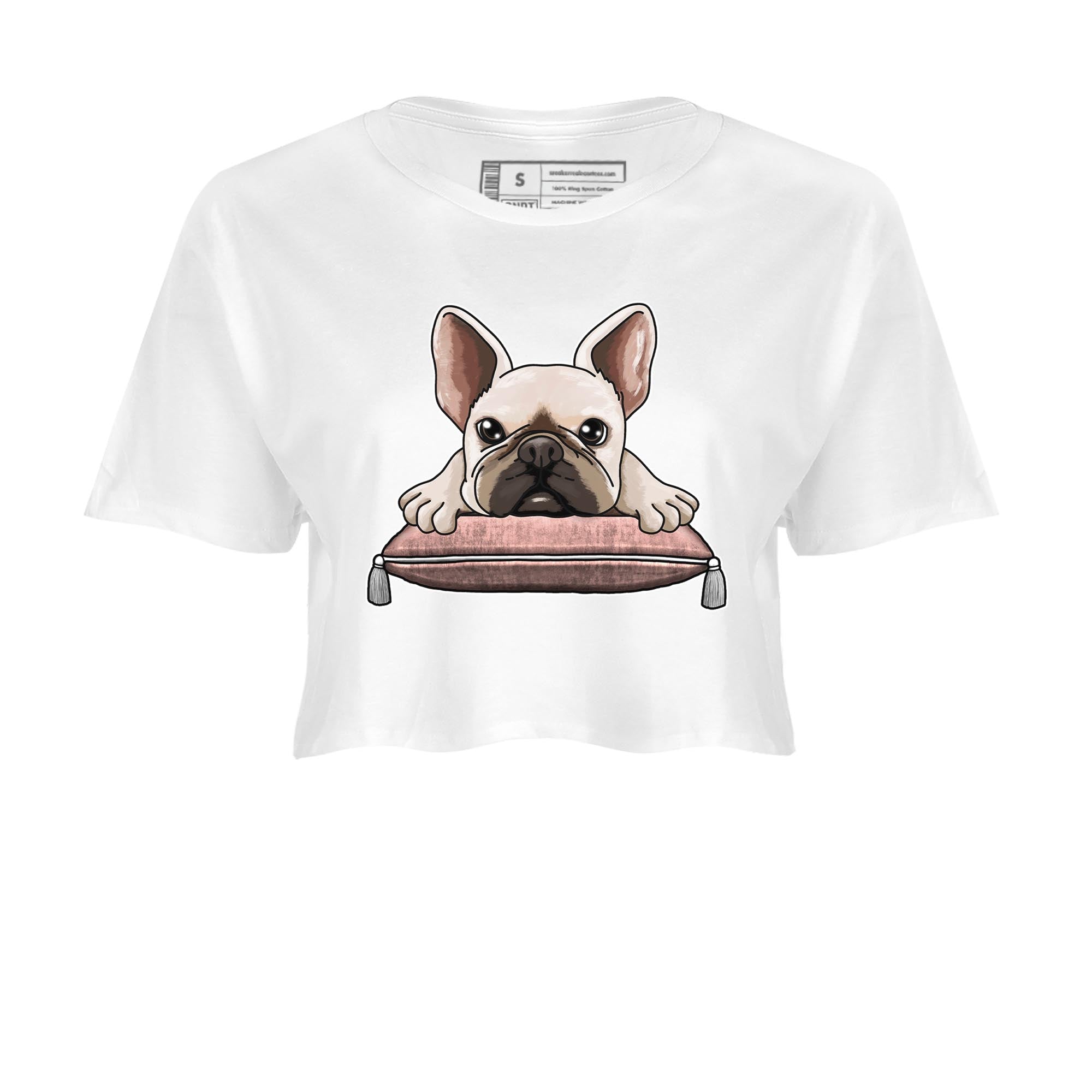 Nike Dunks Low Rose Whisper shirt to match jordans French Bulldog Streetwear Sneaker Shirt Nike Dunk Rose Whisper Drip Gear Zone Sneaker Matching Clothing White 2 Crop T-Shirt