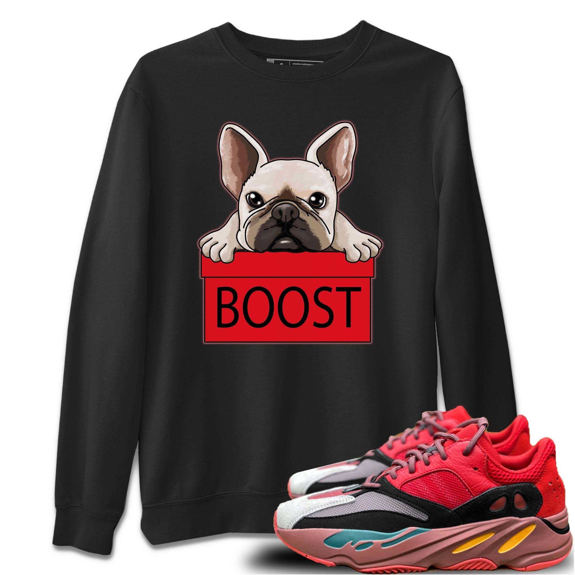 Yeezy 700 Hi-Res Red Shirt To Match Jordans French Bulldog Sneaker Tees Yeezy 700 Hi-Res Red Drip Gear Zone Sneaker Matching Clothing Unisex Shirts