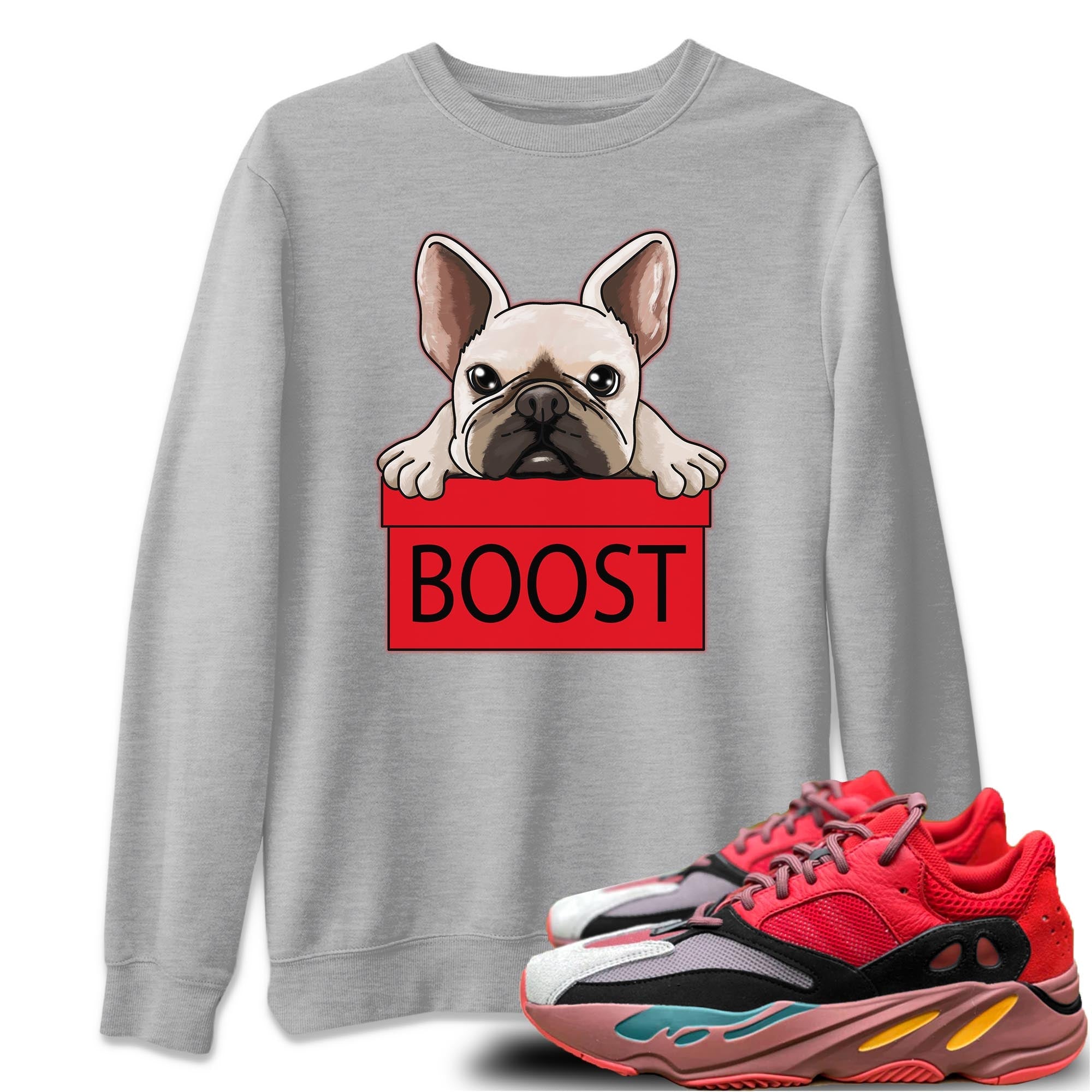 Yeezy 700 Hi-Res Red Shirt To Match Jordans French Bulldog Sneaker Tees Yeezy 700 Hi-Res Red Drip Gear Zone Sneaker Matching Clothing Unisex Shirts