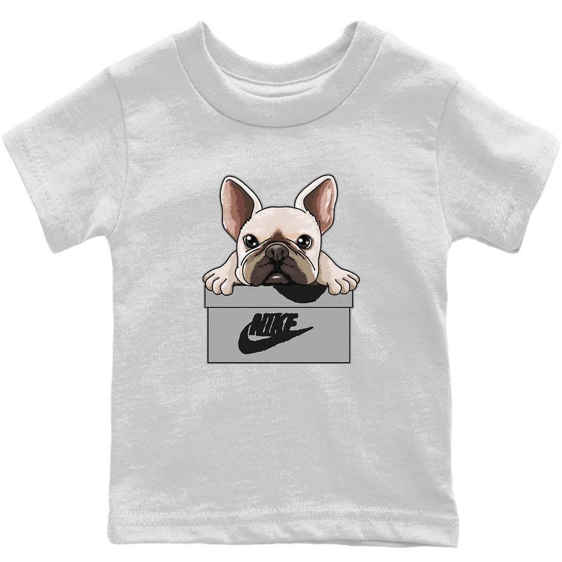Jordan 1 Light Smoke Grey Sneaker Matching T-Shirt French Bulldog Sneaker Tees Jordan 1 Light Smoke Grey Sneaker Release Tees Kids Shirts