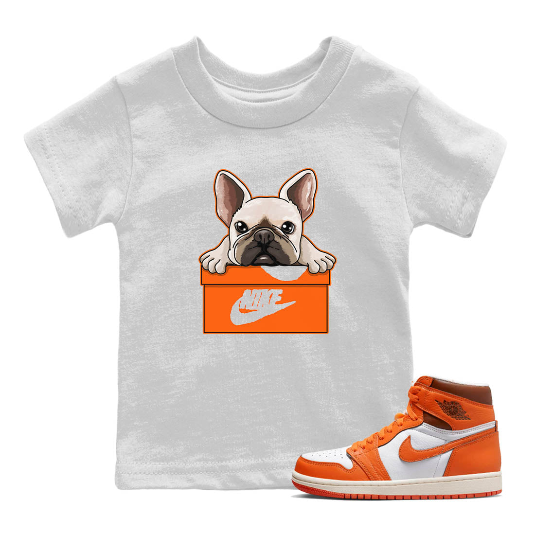Jordan 1 Starfish Sneaker Matching T-Shirt French Bulldog Sneaker Tees Jordan 1 Starfish Sneaker Release Tees Kids Shirts