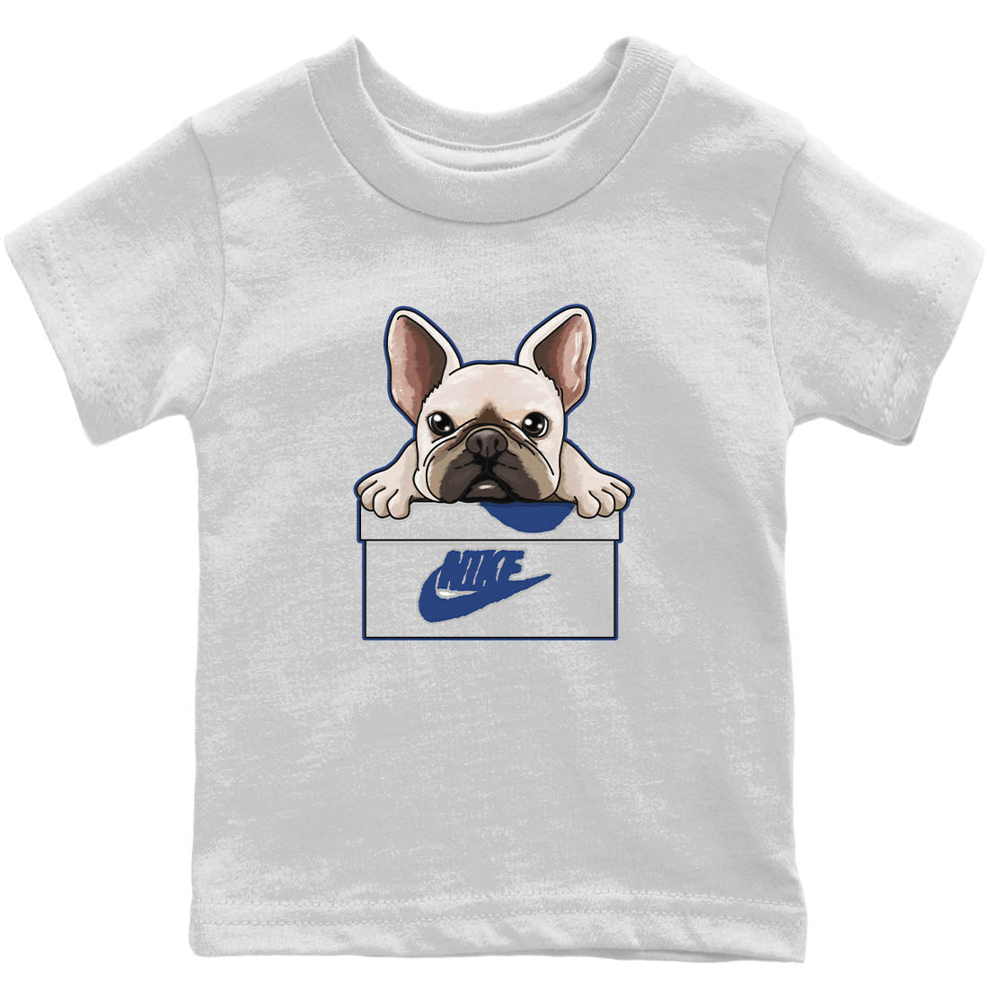 Jordan 13 French Blue Sneaker Matching T-Shirt French Bulldog Sneaker Tees Jordan 13 French Blue Sneaker Release Tees Kids Shirts