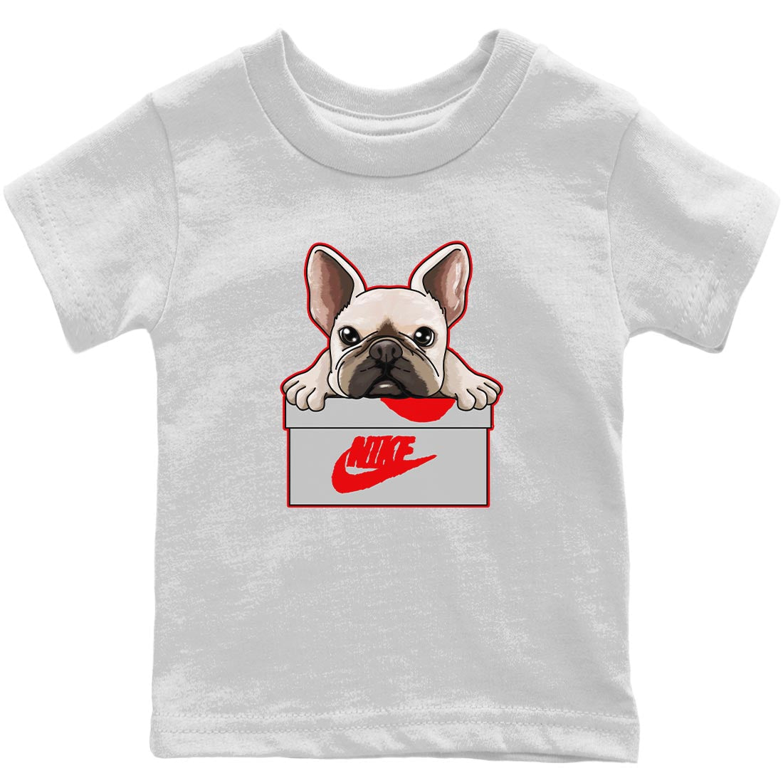 Jordan 3 Fire Red Sneaker Matching T-Shirt French Bulldog Sneaker Tees Jordan 3 Fire Red Sneaker Release Tees Kids Shirts