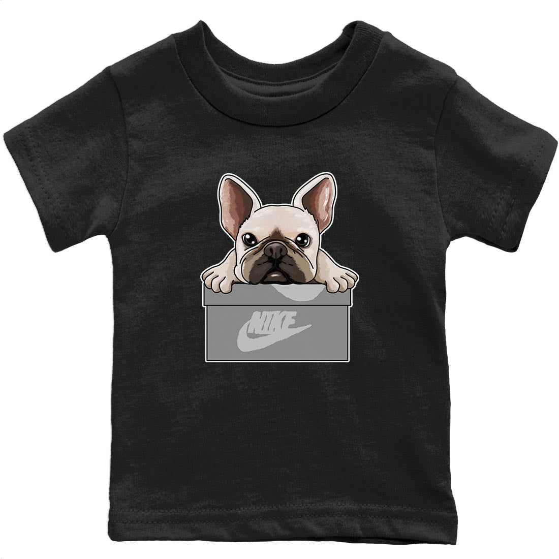 Jordan 4 Military Black Sneaker Matching T-Shirt French Bulldog Sneaker Tees Jordan 4 Military Black Sneaker Release Tees Kids Shirts