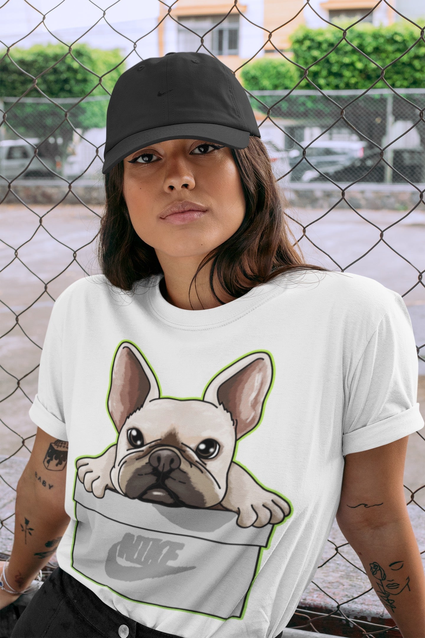 Jordan 5 Green Bean Sneaker Matching T-Shirt French Bulldog Sneaker Tees Jordan 5 Green Bean Sneaker Release Tees Crew Neck Tees