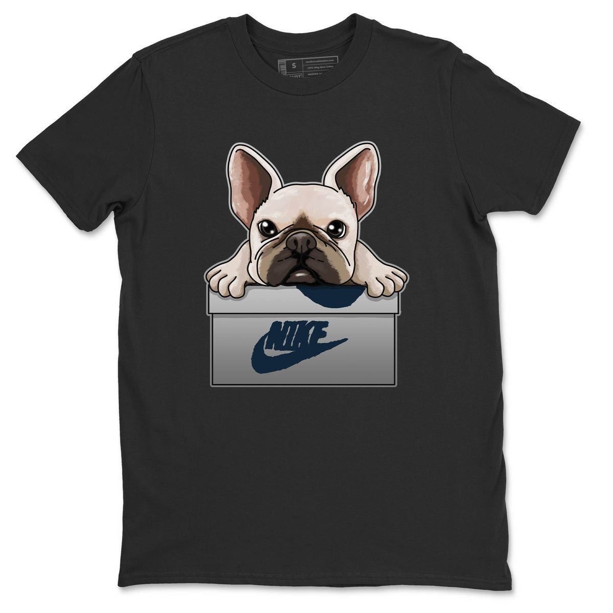 Jordan 6 Georgetown Sneaker Matching T-Shirt French Bulldog Sneaker Tees Jordan 6 Georgetown Sneaker Release Tees Crew Neck Tees