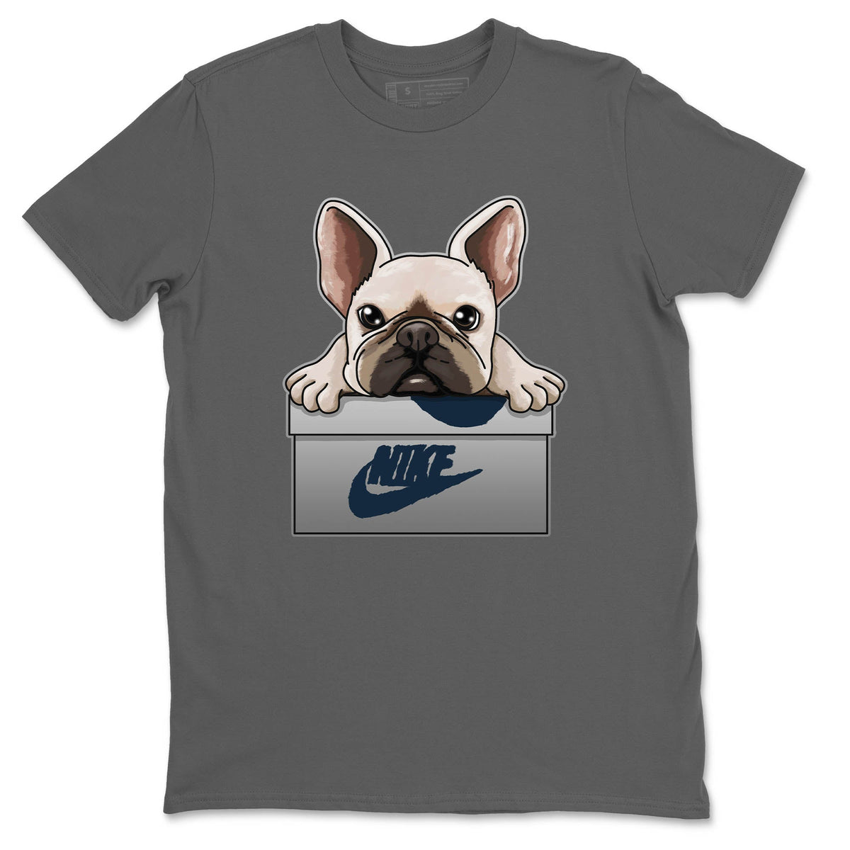 Jordan 6 Georgetown Sneaker Matching T-Shirt French Bulldog Sneaker Tees Jordan 6 Georgetown Sneaker Release Tees Crew Neck Tees