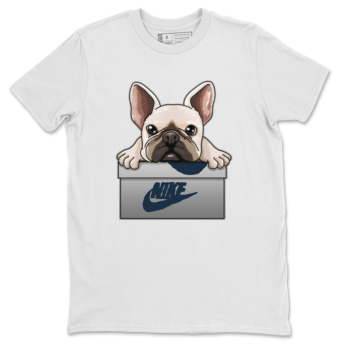 Jordan 6 Georgetown Sneaker Matching T-Shirt French Bulldog Sneaker Tees Jordan 6 Georgetown Sneaker Release Tees Crew Neck Tees