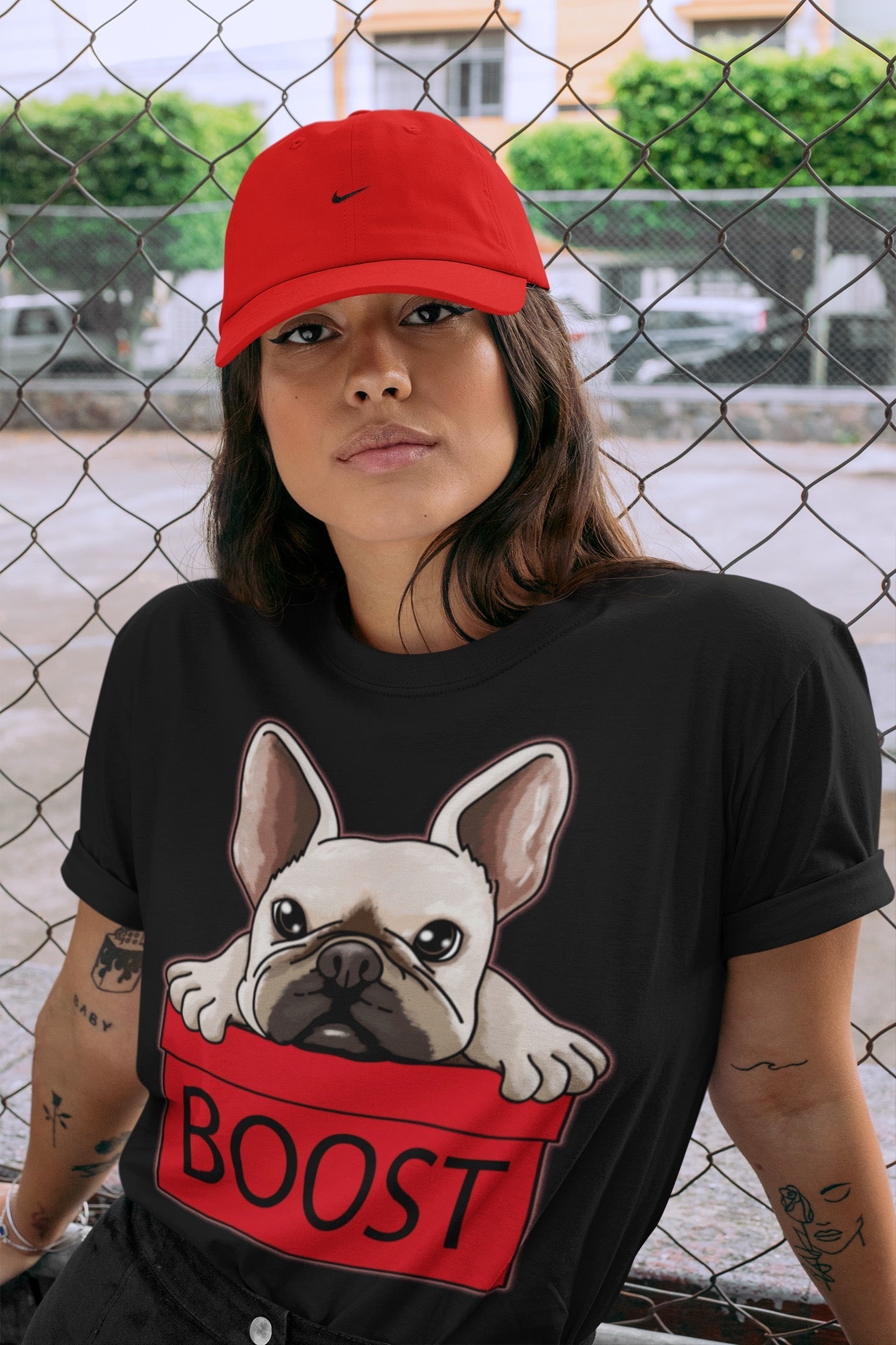 Yeezy 700 Hi-Res Red Shirt To Match Jordans French Bulldog Sneaker Tees Yeezy 700 Hi-Res Red Drip Gear Zone Sneaker Matching Clothing Unisex Shirts