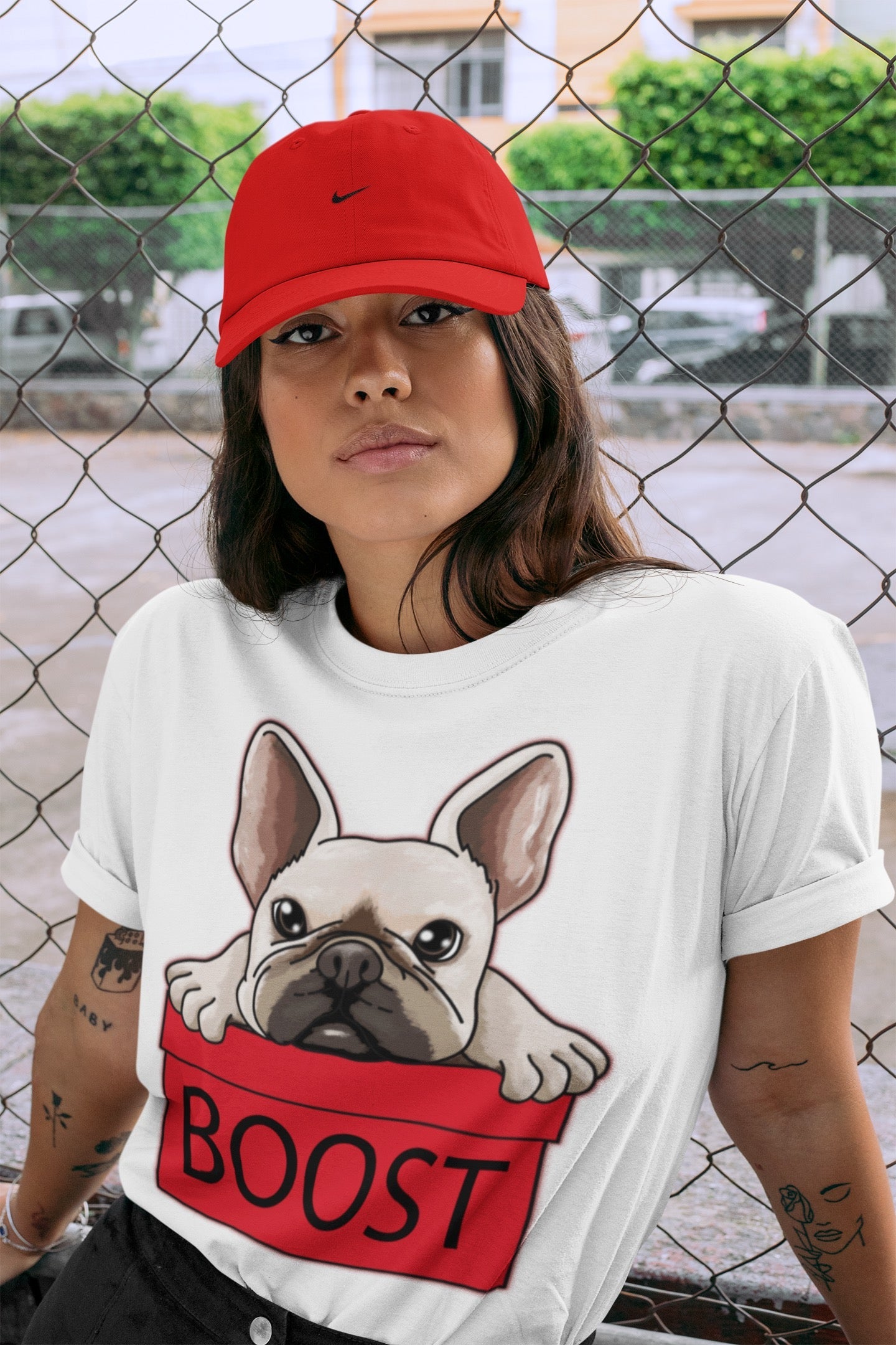 Yeezy 700 Hi-Res Red Shirt To Match Jordans French Bulldog Sneaker Tees Yeezy 700 Hi-Res Red Drip Gear Zone Sneaker Matching Clothing Unisex Shirts