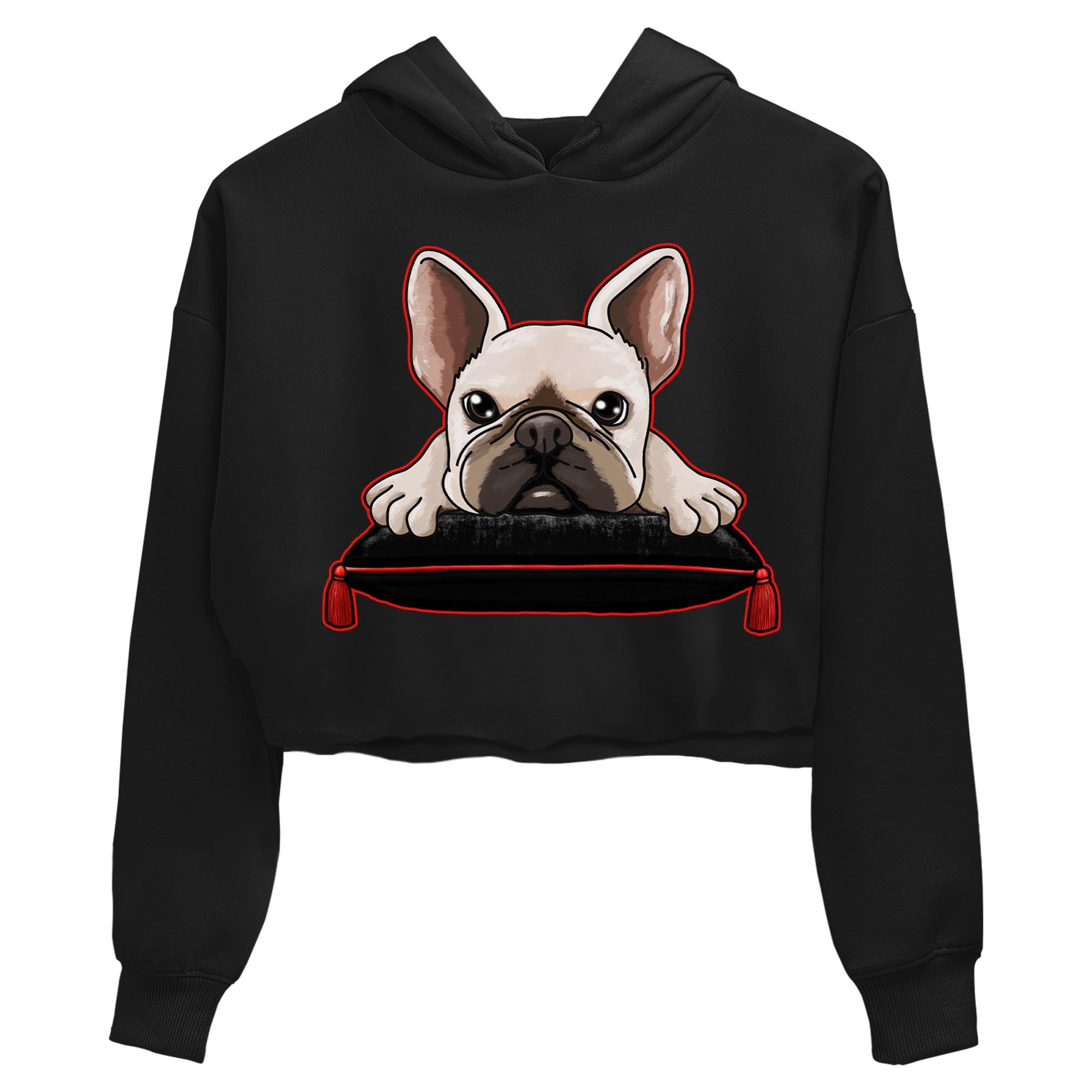 Yeezy 350 Bred shirt to match jordans French Bulldog Streetwear Sneaker Shirt Yeezy Boost 350 V2 Bred Drip Gear Zone Sneaker Matching Clothing Black 2 Crop T-Shirt
