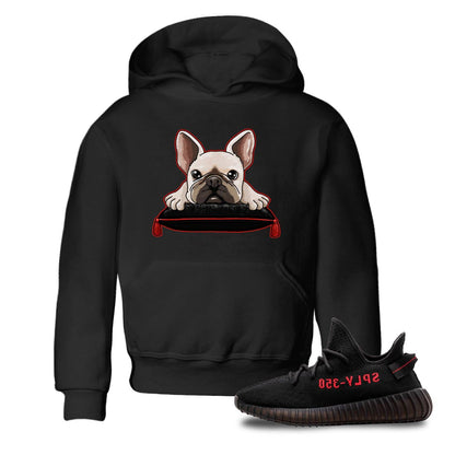 Yeezy 350 Bred shirt to match jordans French Bulldog Streetwear Sneaker Shirt Yeezy Boost 350 V2 Bred Drip Gear Zone Sneaker Matching Clothing Baby Toddler Black 1 T-Shirt